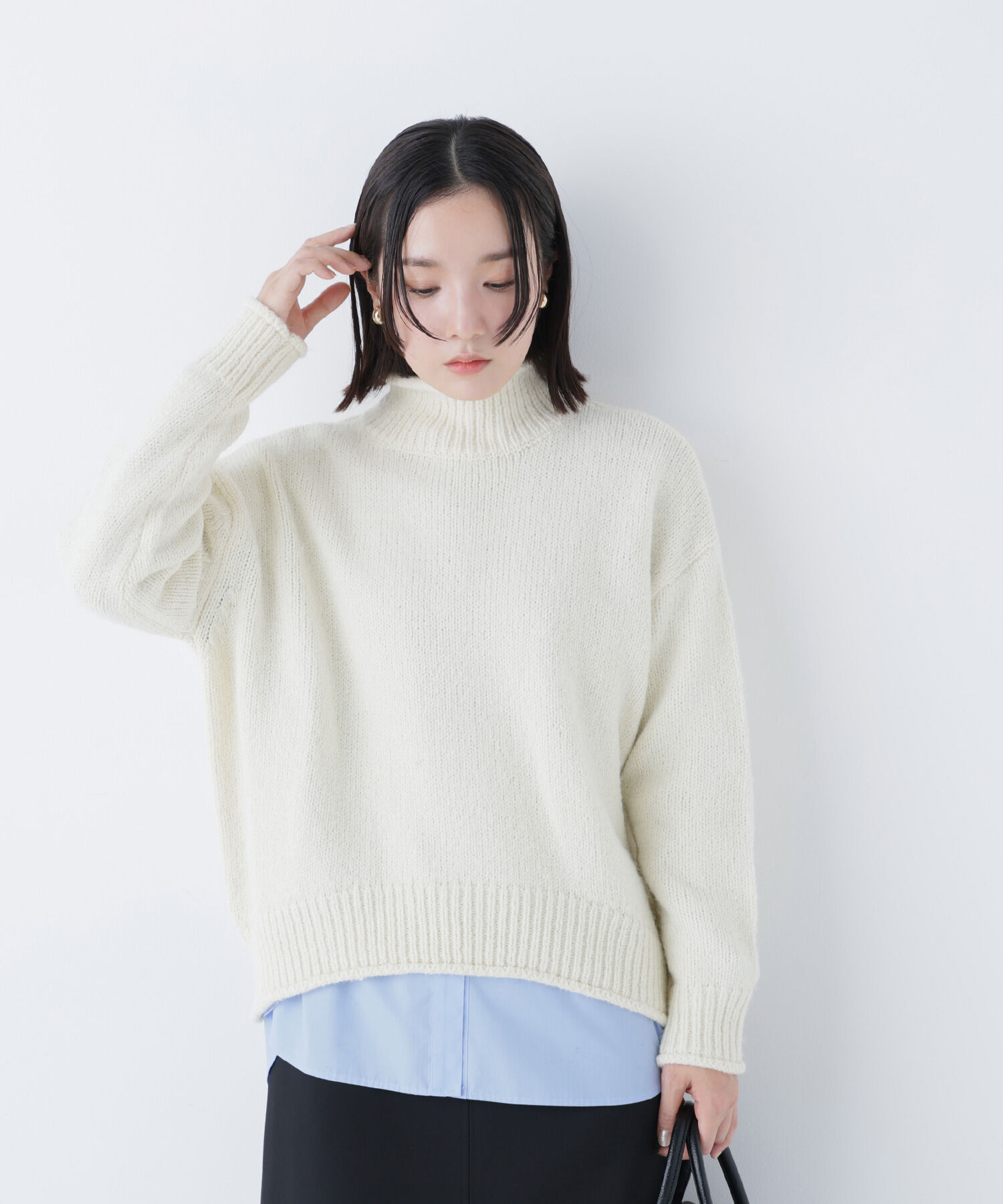  「ロールネックニットブルオーバー」|ニット・セーター|