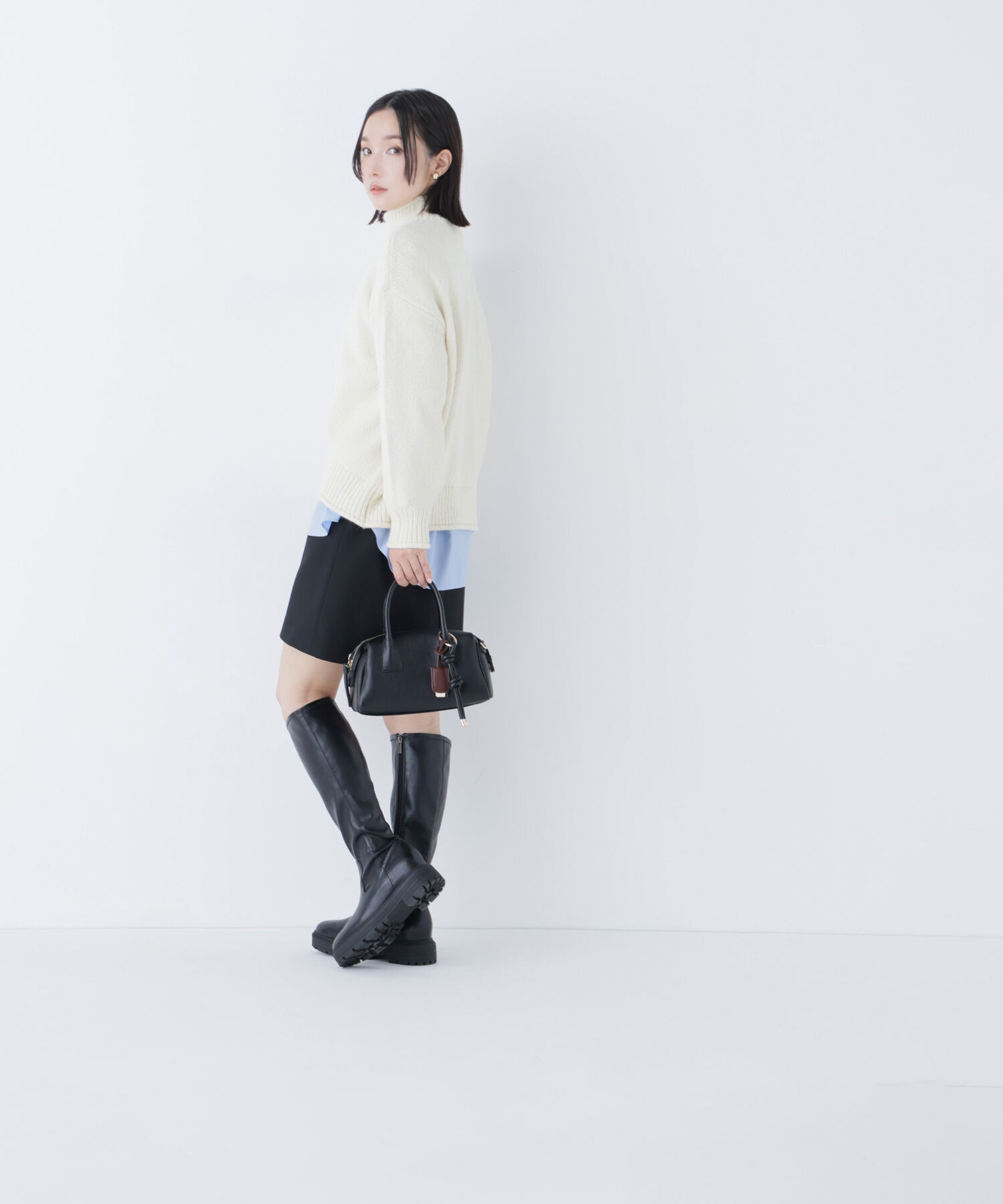  「ロールネックニットブルオーバー」|ニット・セーター|