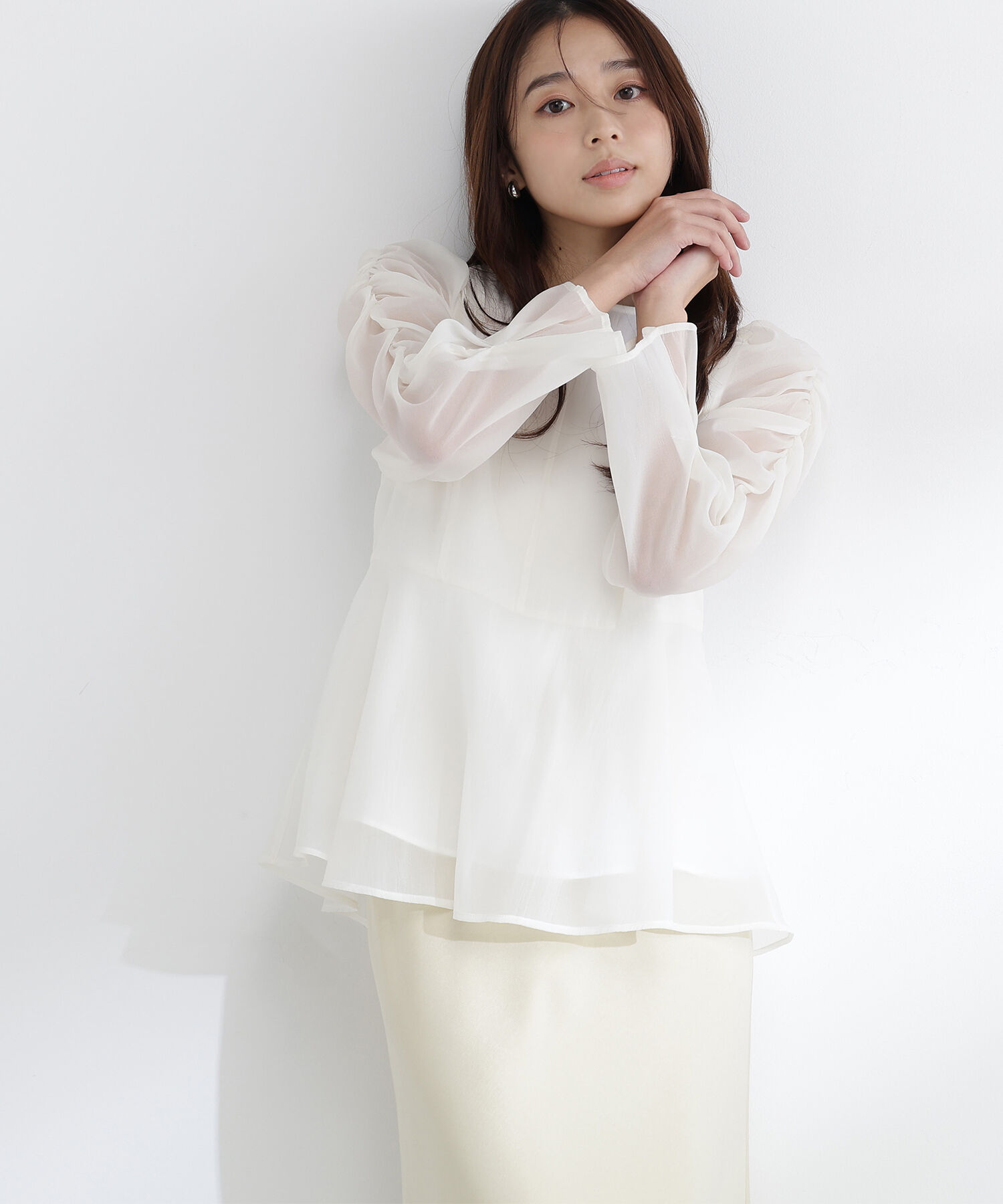  「シアーペプラムブラウス」|シャツ・ブラウス|