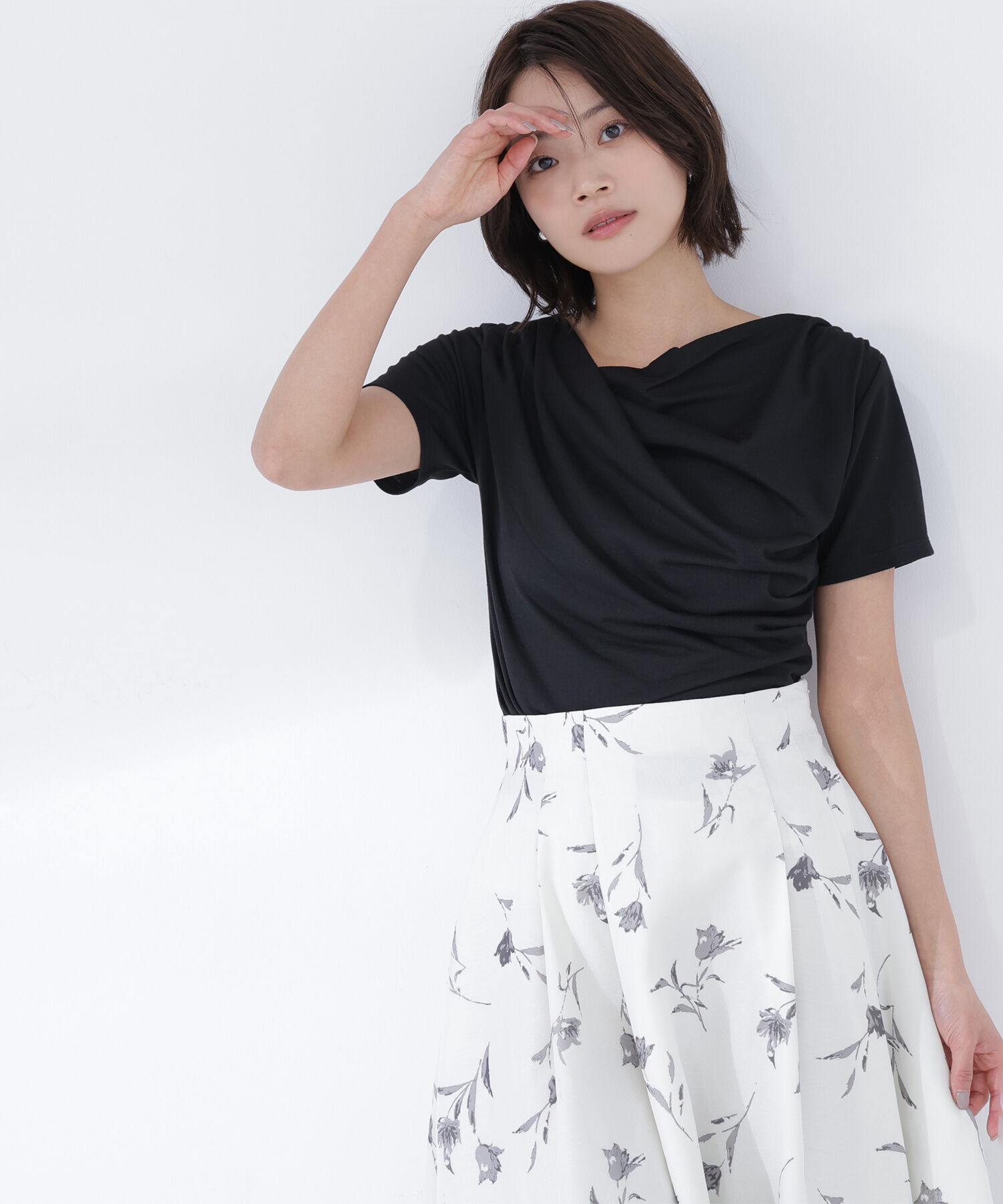  「コンパクトドレープカットソー」|Tシャツ・カットソー|