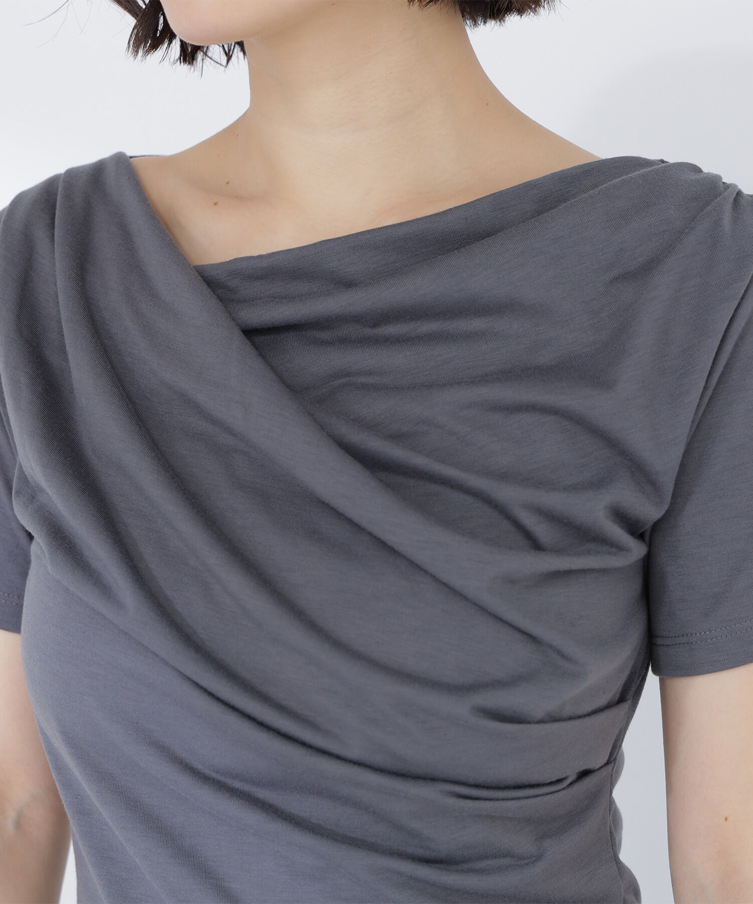  「コンパクトドレープカットソー」|Tシャツ・カットソー|