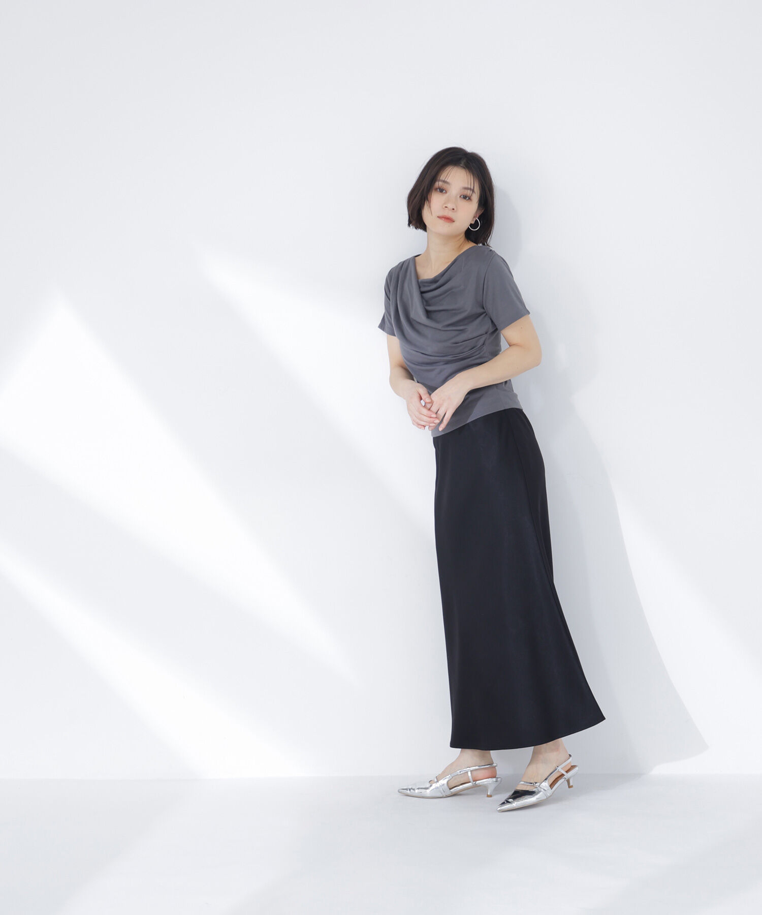  「コンパクトドレープカットソー」|Tシャツ・カットソー|