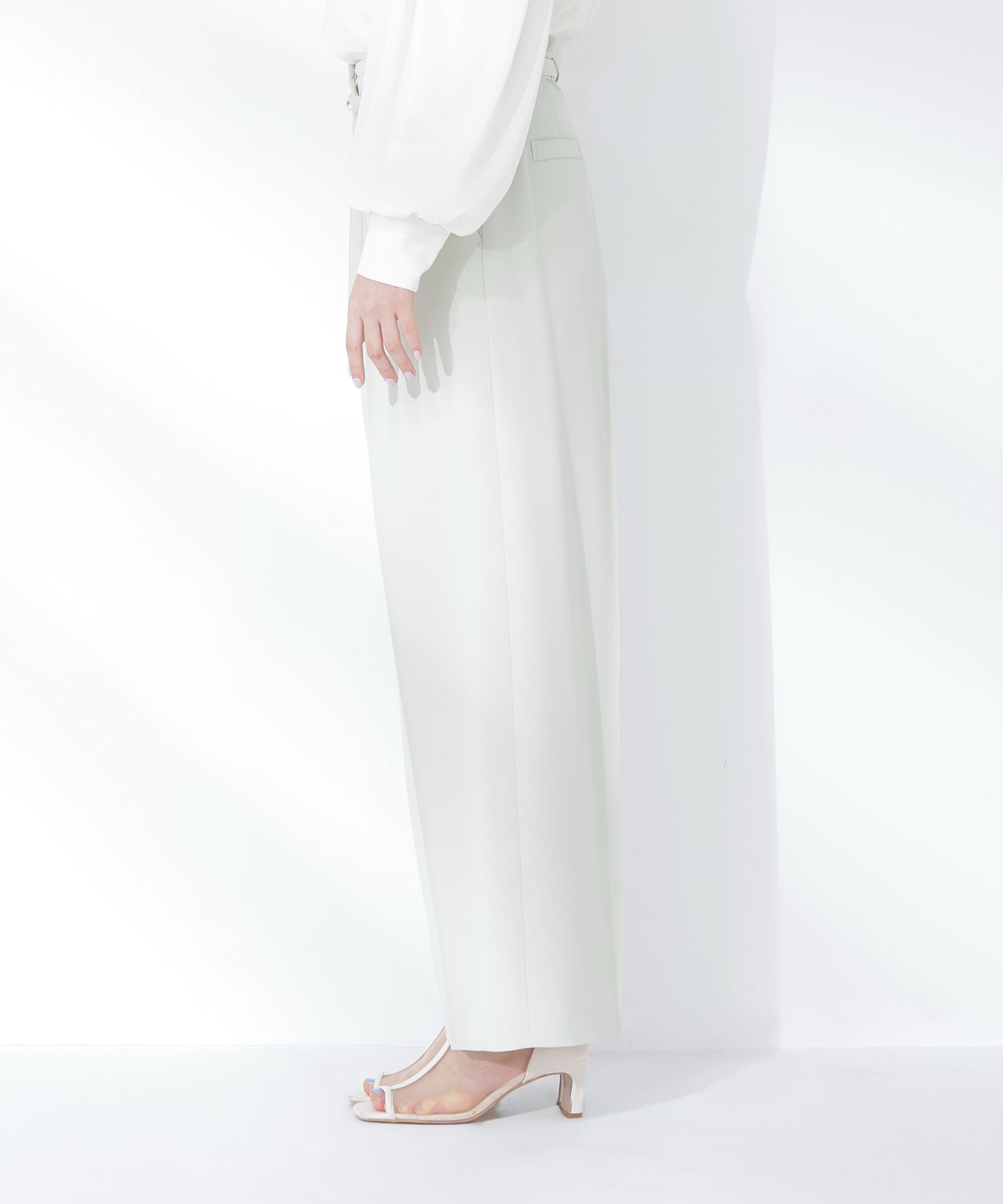  「＜骨格ウェーブ＞ハイウエストベルテッドパンツ」|その他|