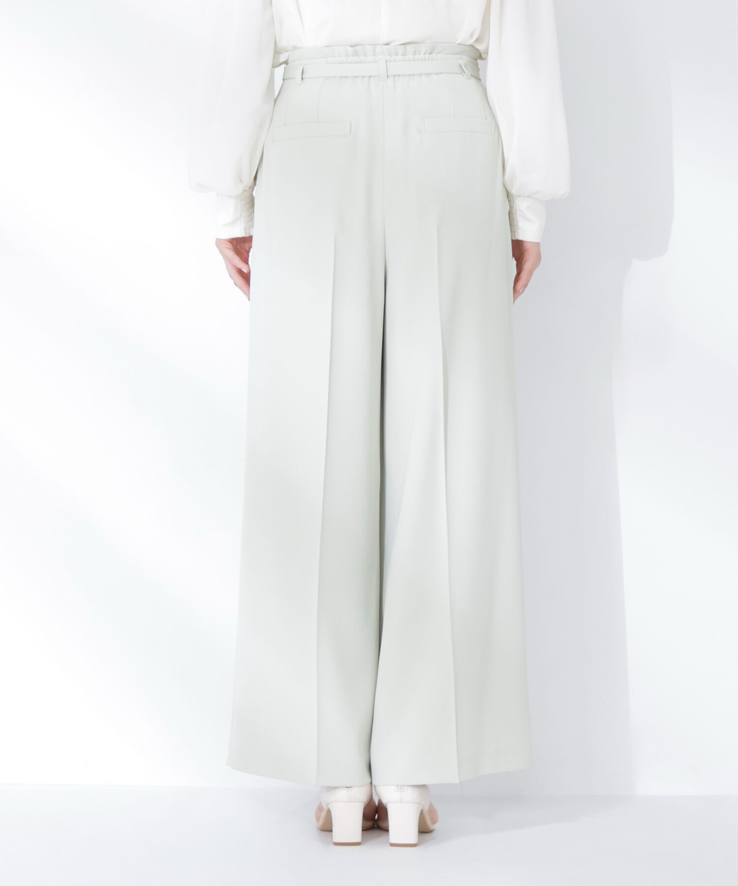  「＜骨格ウェーブ＞ハイウエストベルテッドパンツ」|その他|