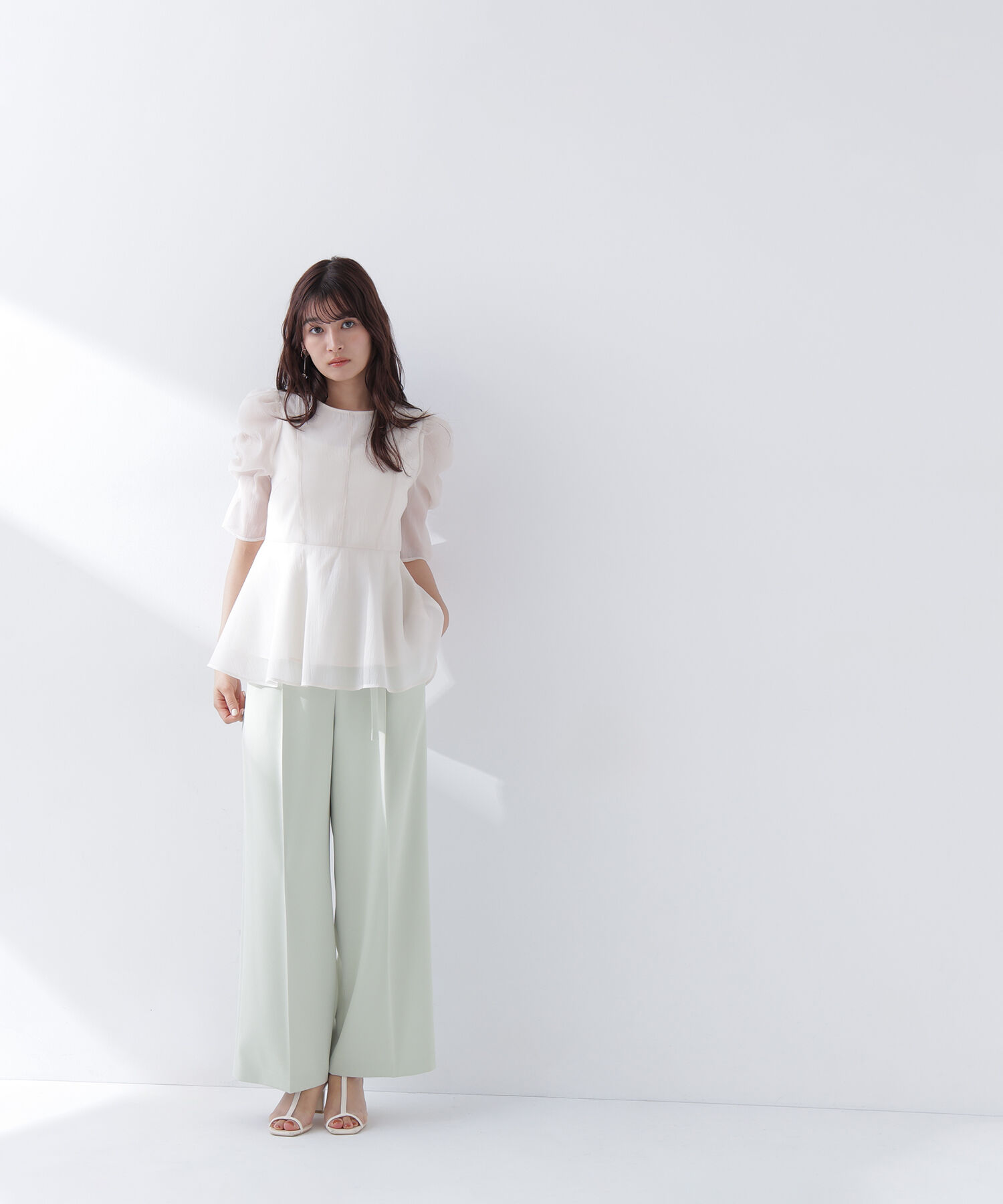  「＜骨格ウェーブ＞ハイウエストベルテッドパンツ」|その他|