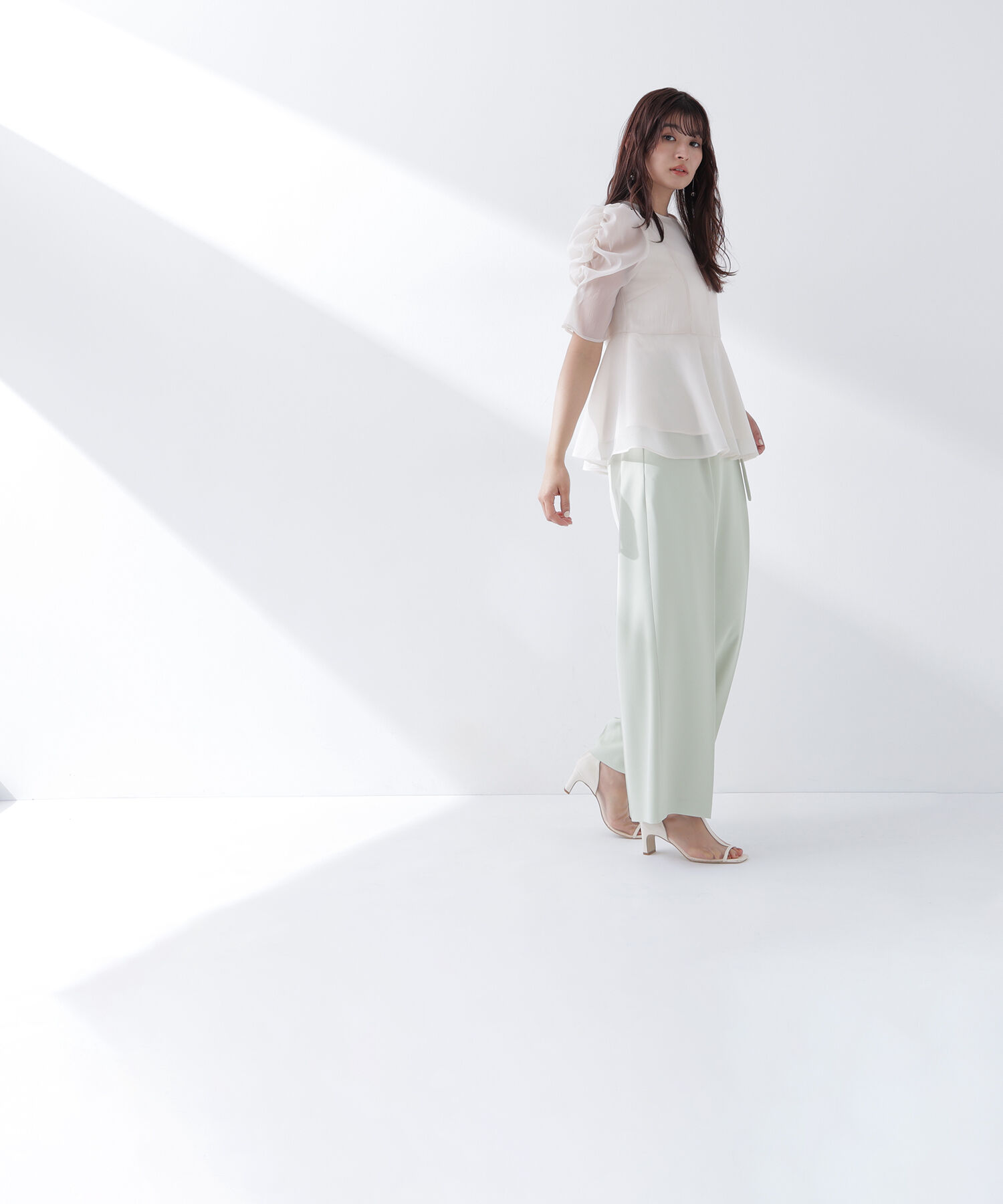  「＜骨格ウェーブ＞ハイウエストベルテッドパンツ」|その他|