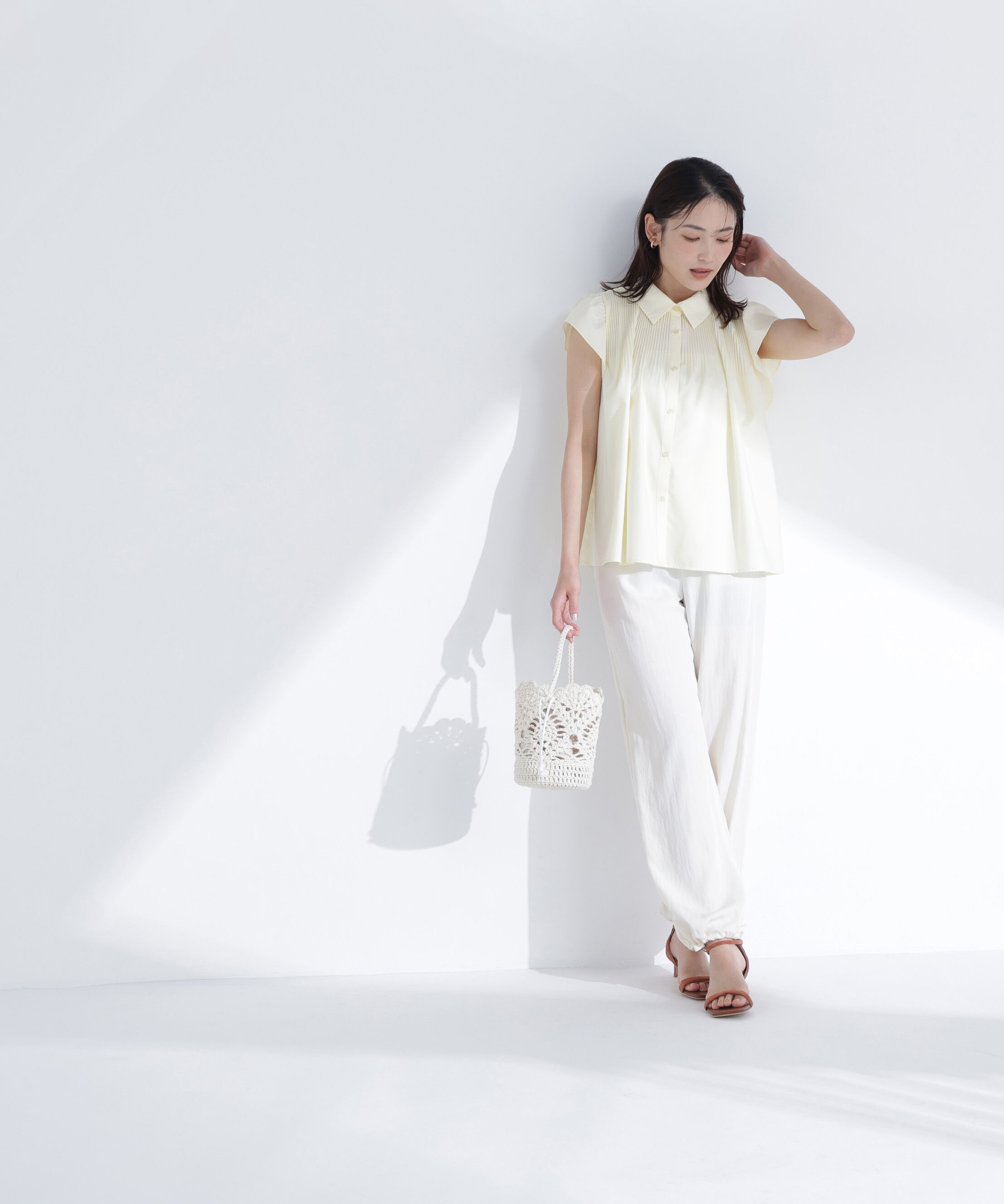  「プリーツフリルスリーブシャツ」|シャツ・ブラウス|