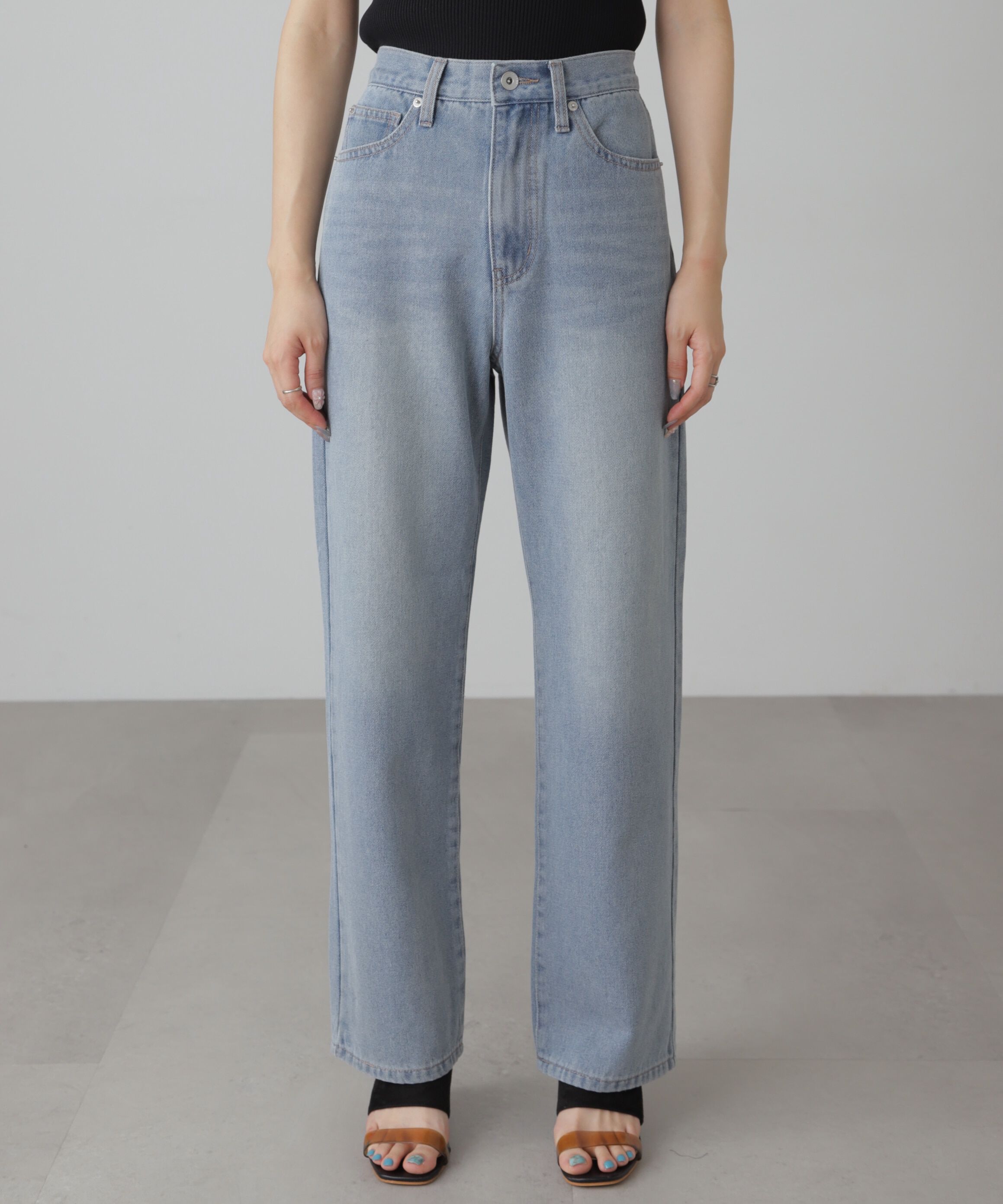  「[XS-Lサイズ展開]ストレートデニムパンツ」|その他|ハイブリーチ3