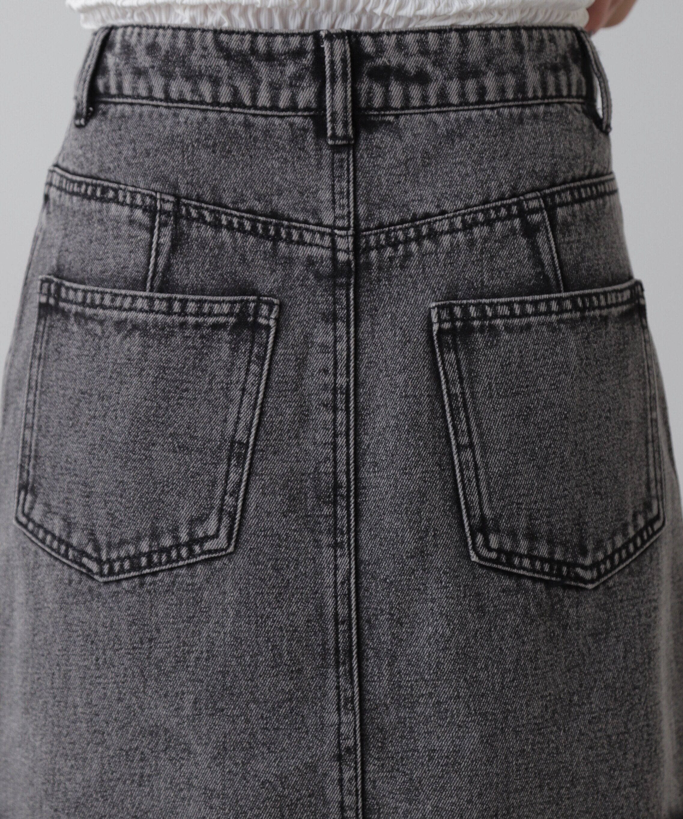  「［レイヤード可］デニムラップミニスカート」|スカート|