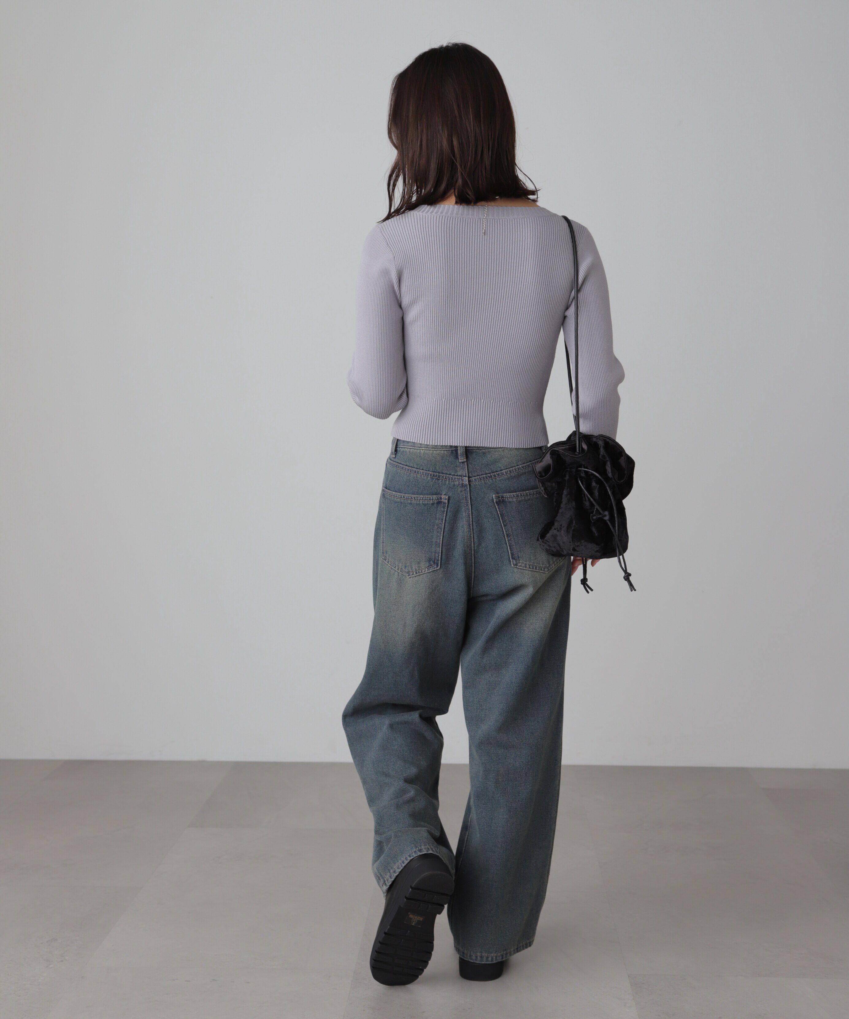  「〈洗える〉マシンウォッシャブルUネックニット」|ニット・セーター|