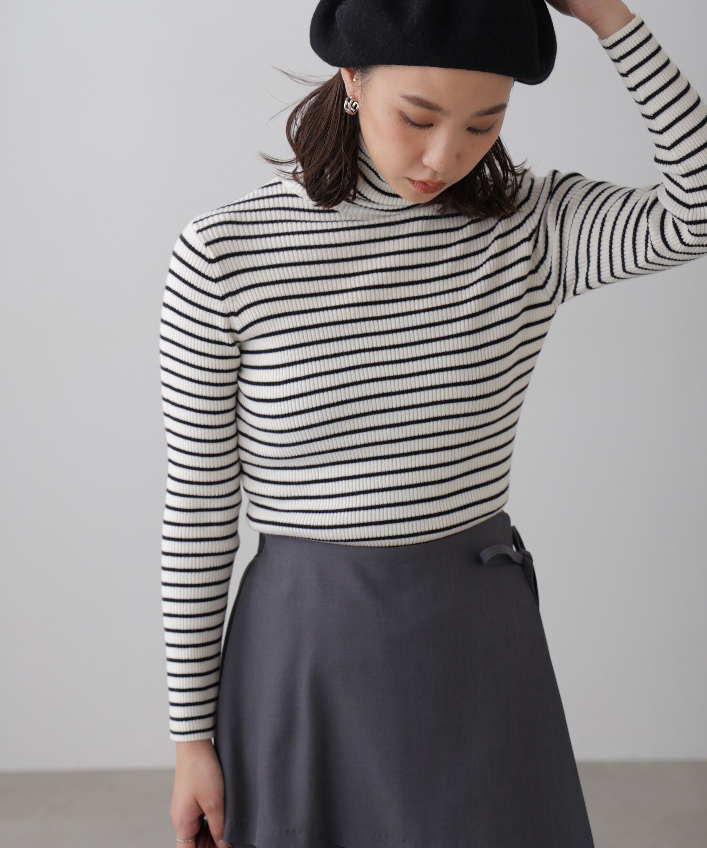  「タートルネックリブニット」|ニット・セーター|