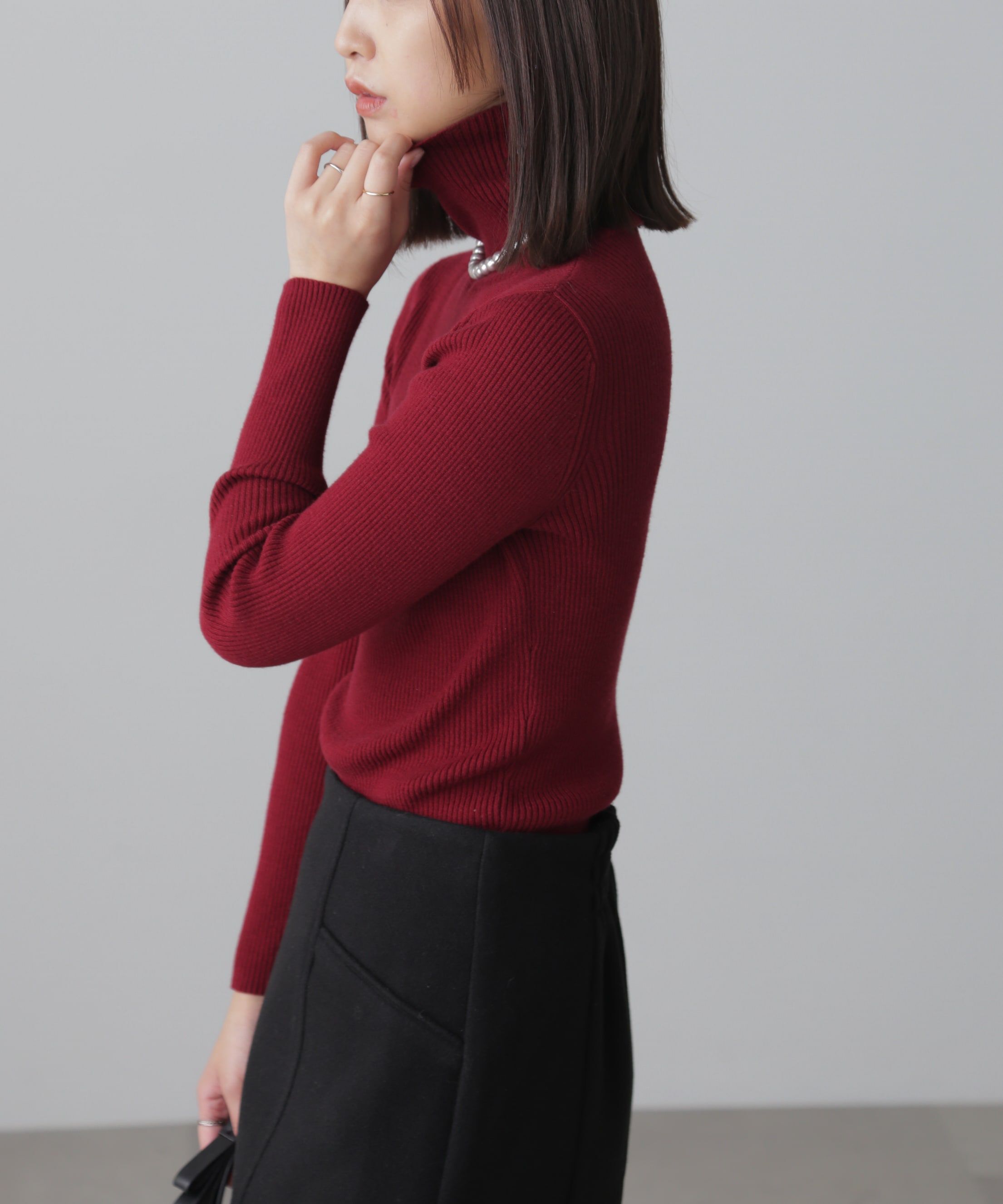  「タートルネックリブニット」|ニット・セーター|