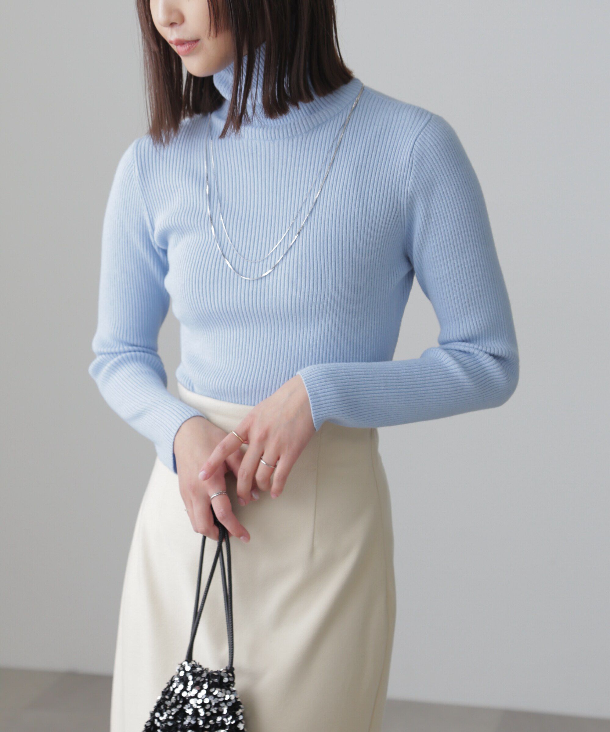  「タートルネックリブニット」|ニット・セーター|