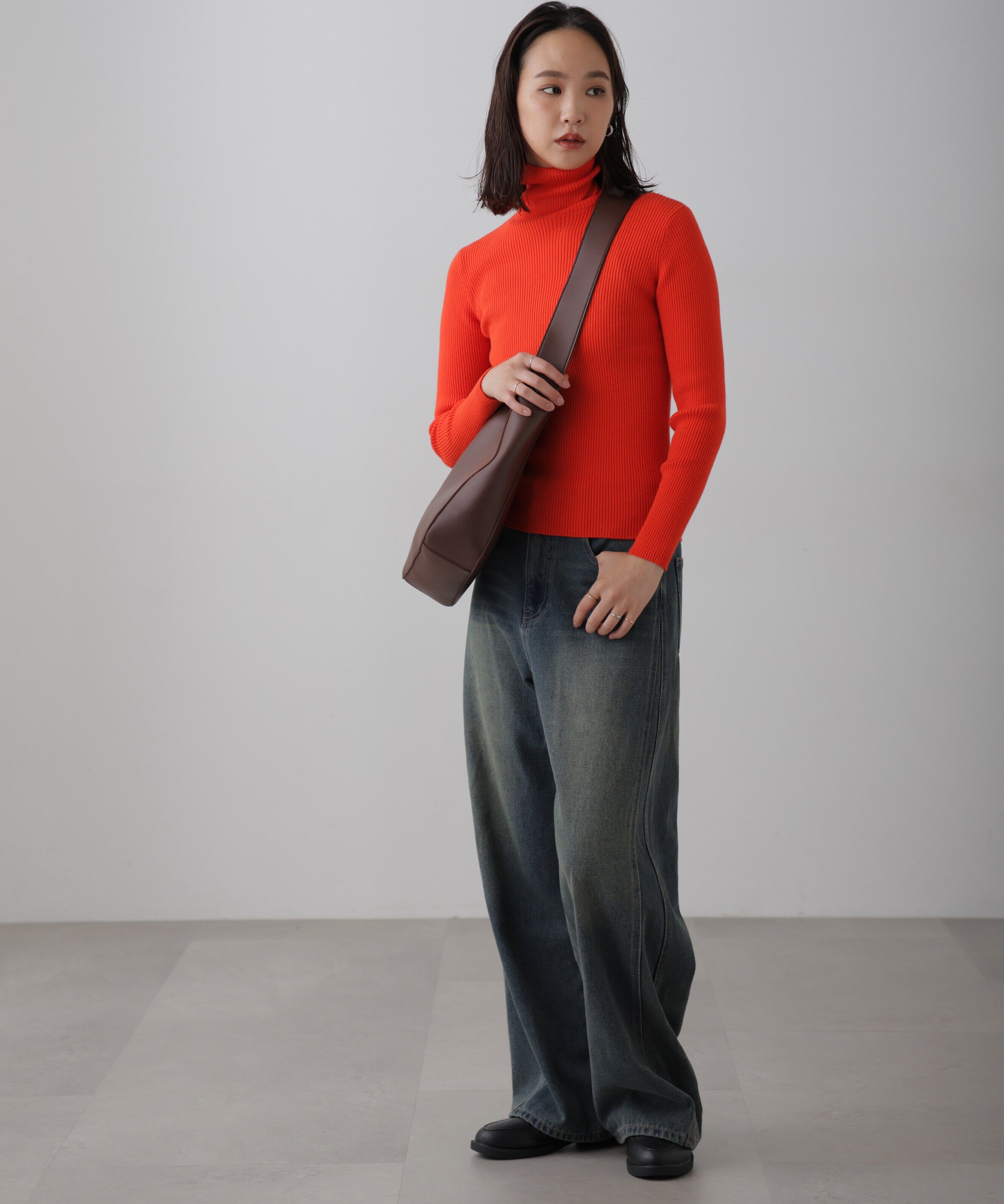  「タートルネックリブニット」|ニット・セーター|