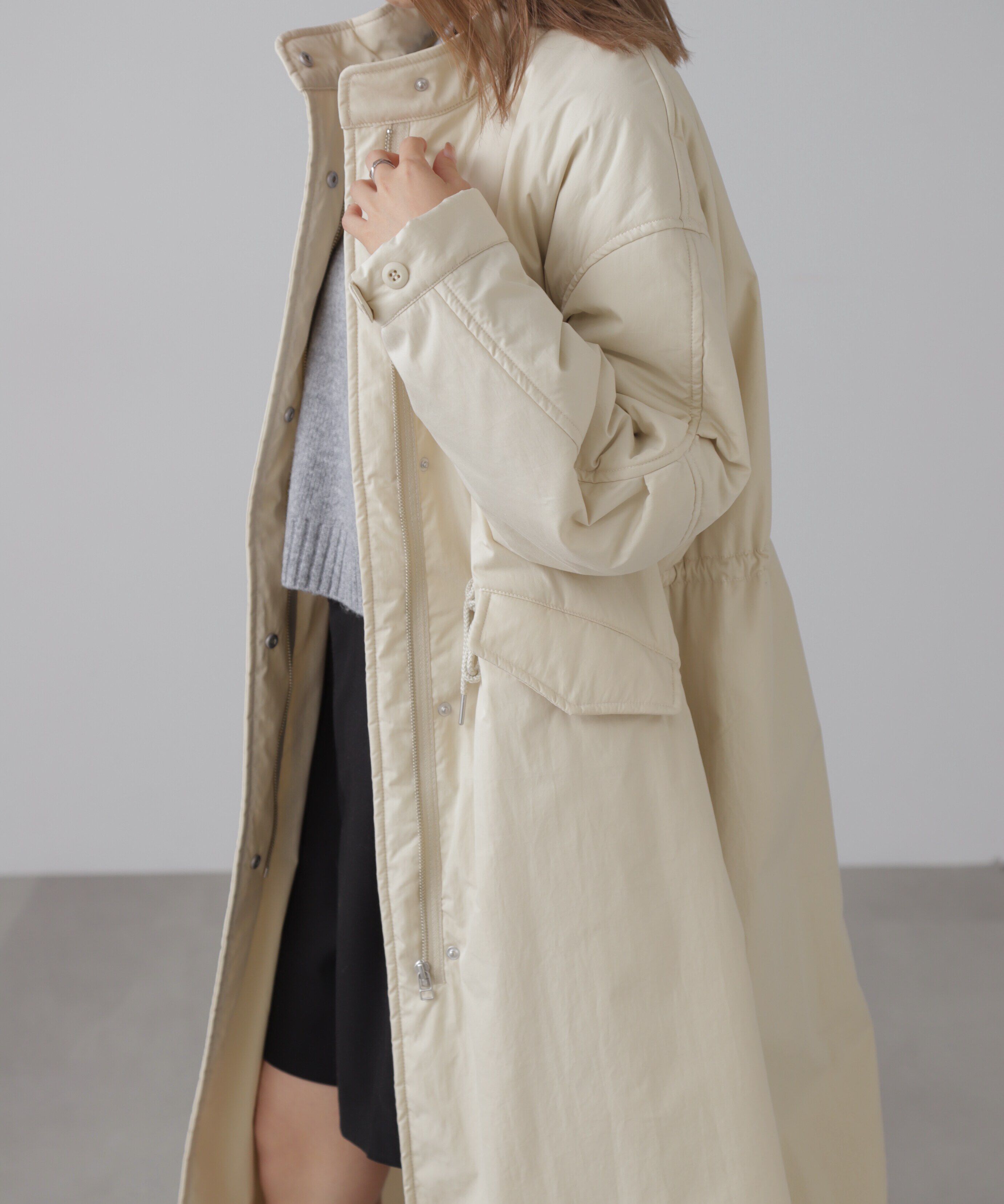  「中綿ロングミリタリーコート」|その他|