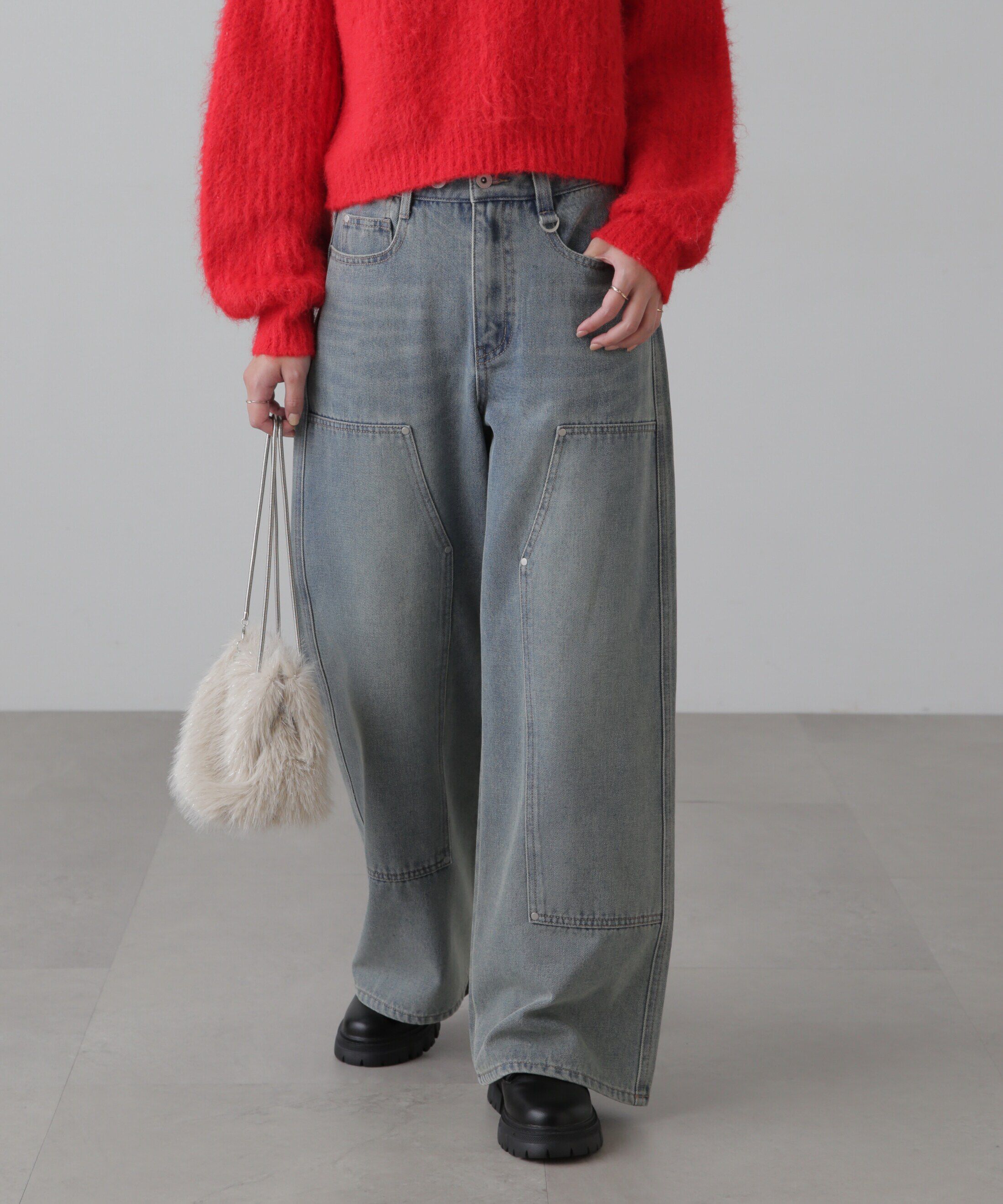  「ダブルニーワイドデニムパンツ」|その他|ハイブリーチ 5