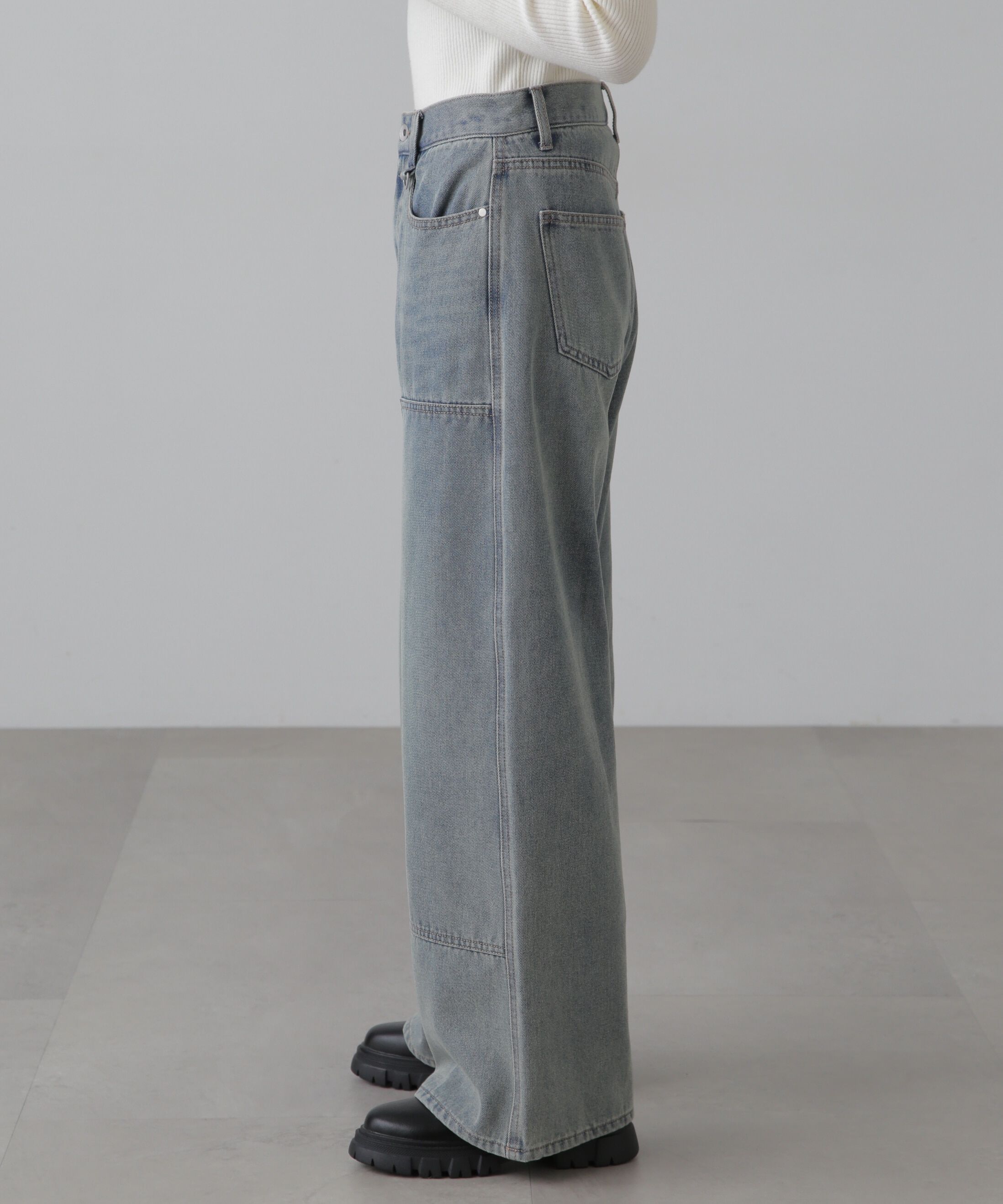  「ダブルニーワイドデニムパンツ」|その他|