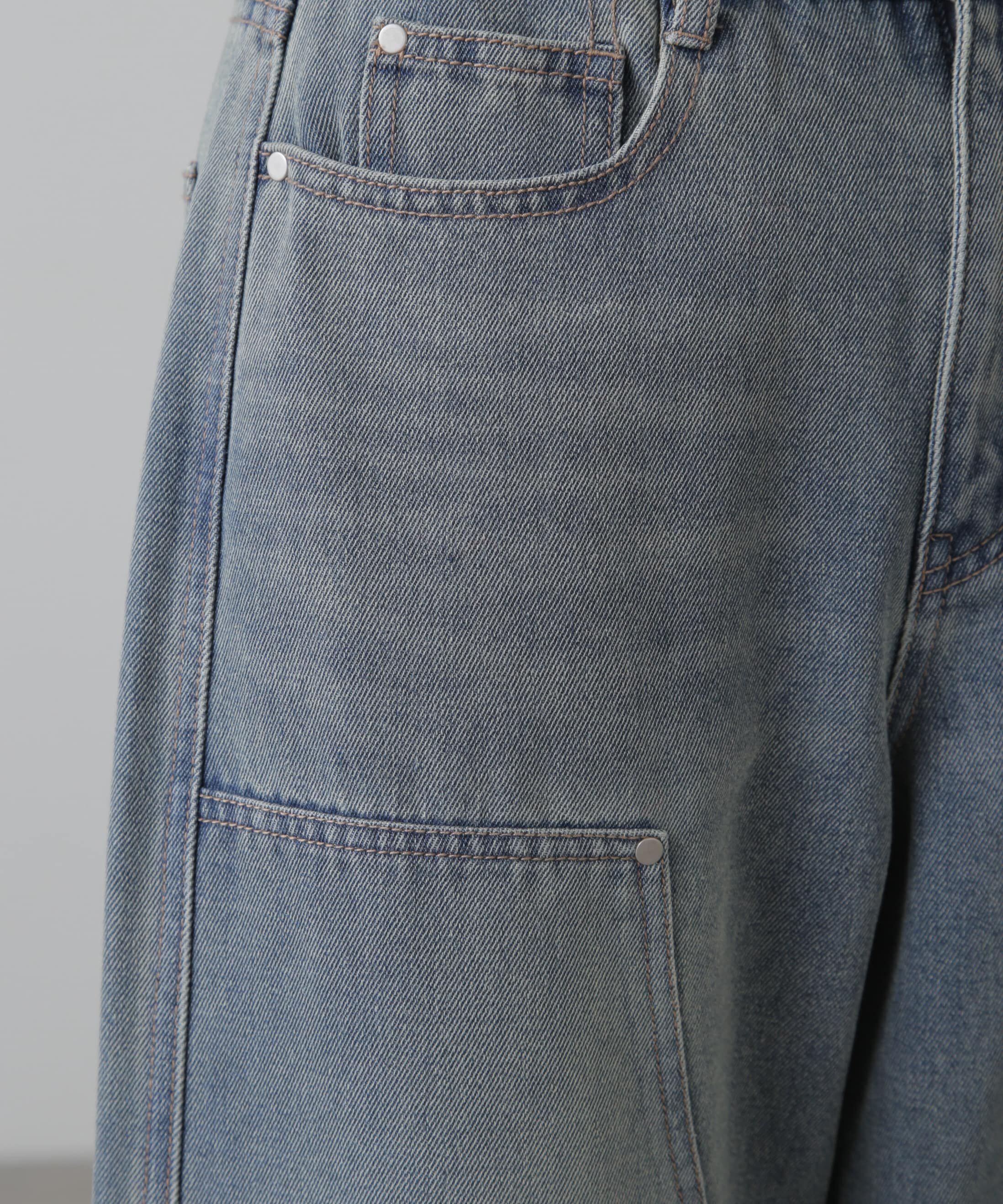  「ダブルニーワイドデニムパンツ」|その他|