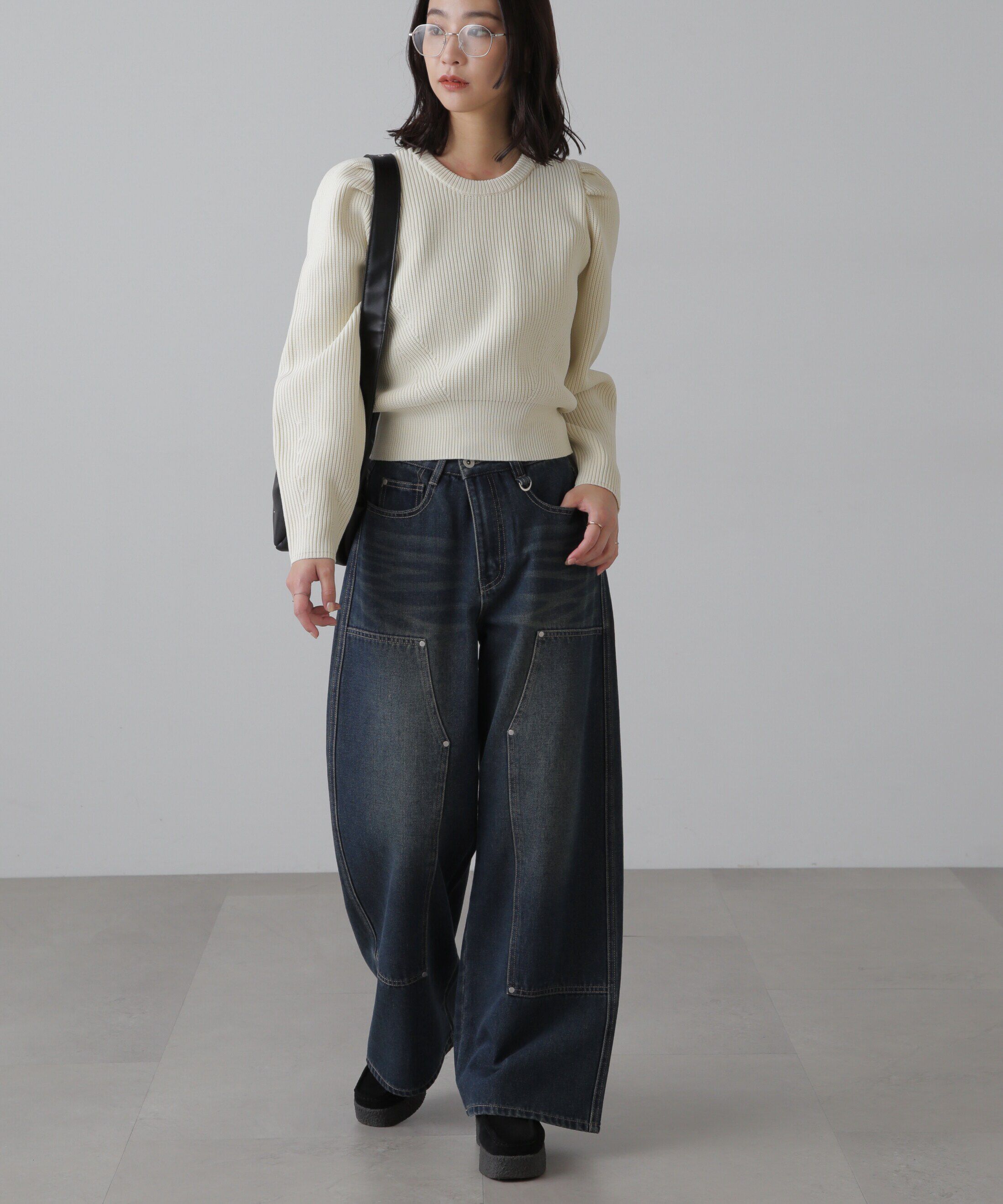  「ダブルニーワイドデニムパンツ」|その他|