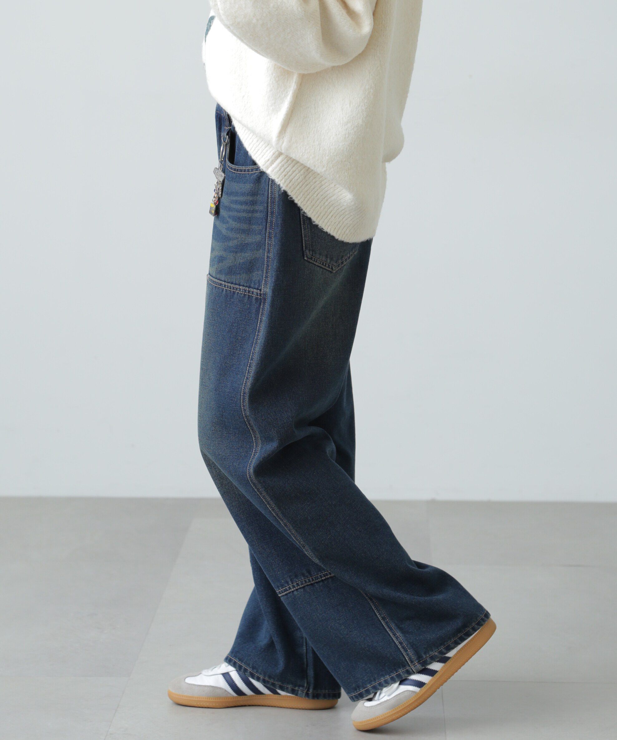  「ダブルニーワイドデニムパンツ」|その他|