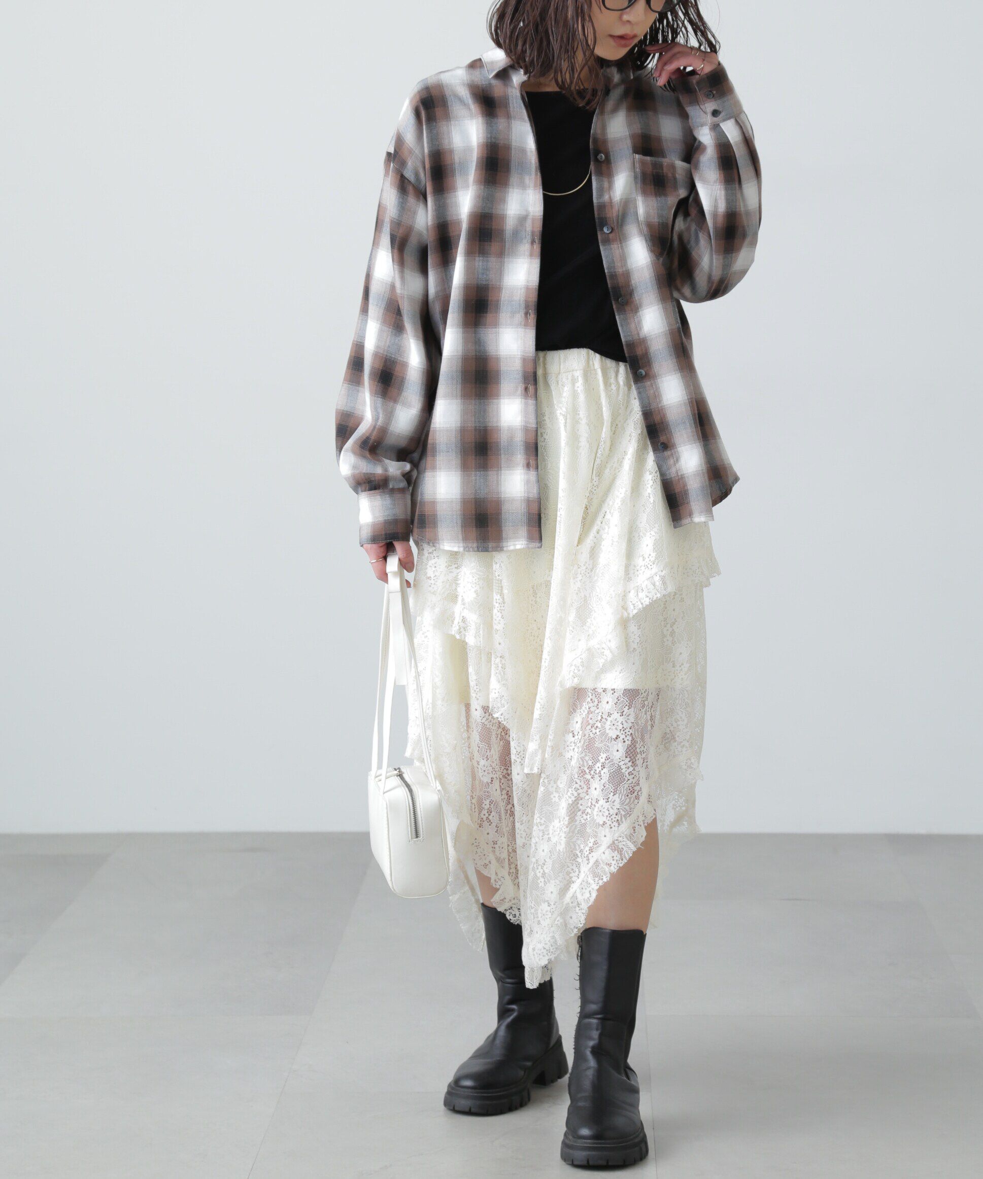 「オンブレチェックビッグシャツ」|シャツ・ブラウス|