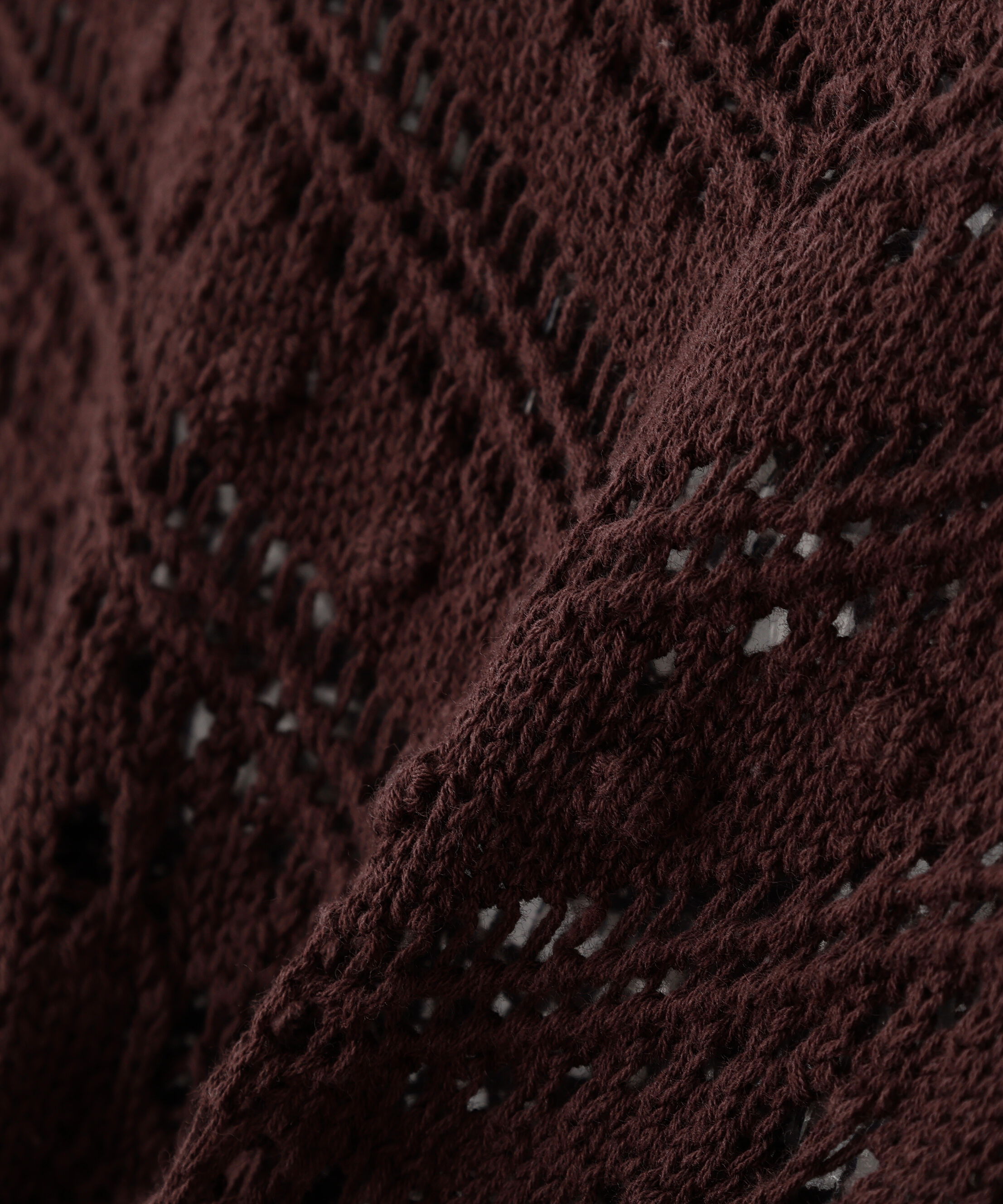  「肩フリル編地切り替えニット」|ニット・セーター|