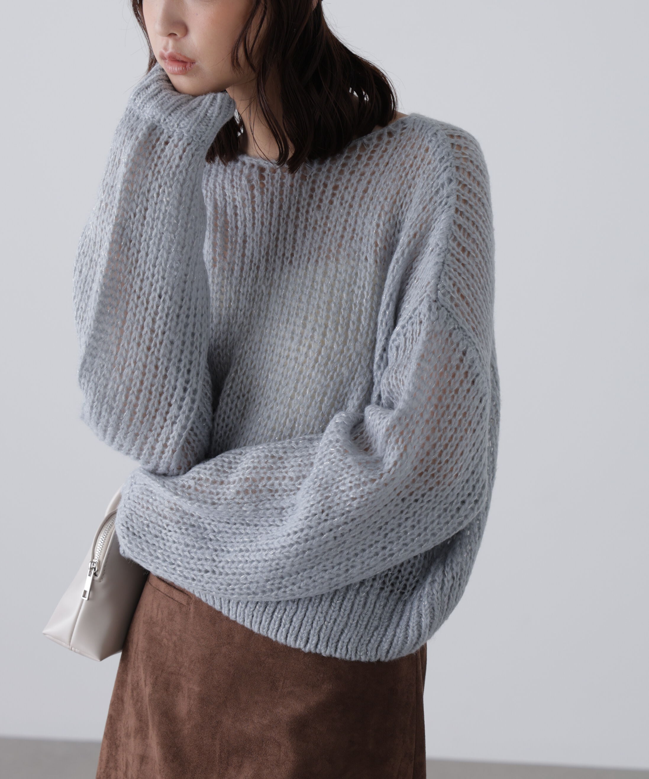  「シアーモヘヤラメニット」|ニット・セーター|