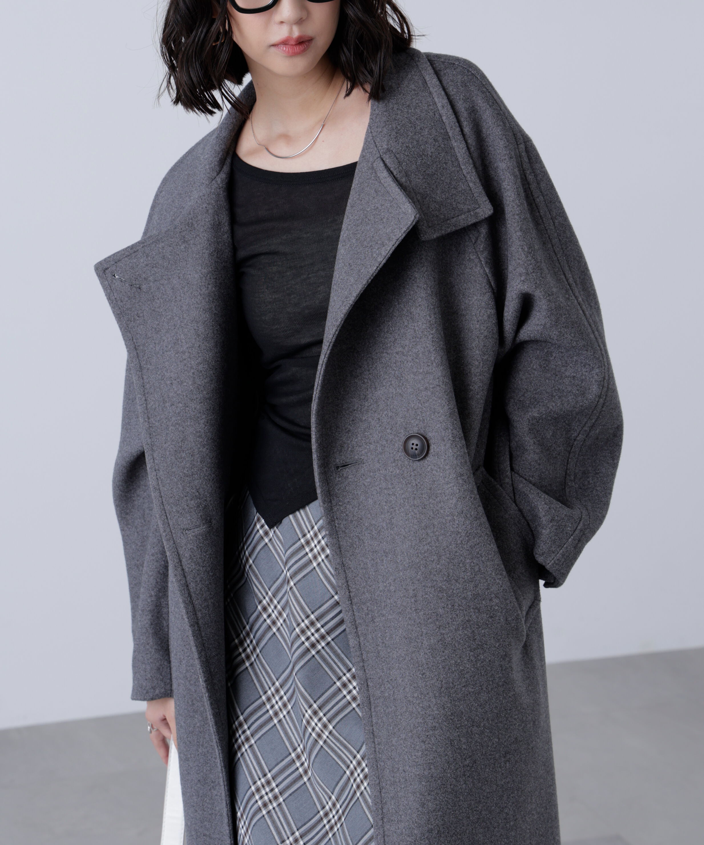  「[累計販売5000枚！選べる4色]スタンドカラーメルトンロングコート」|その他|