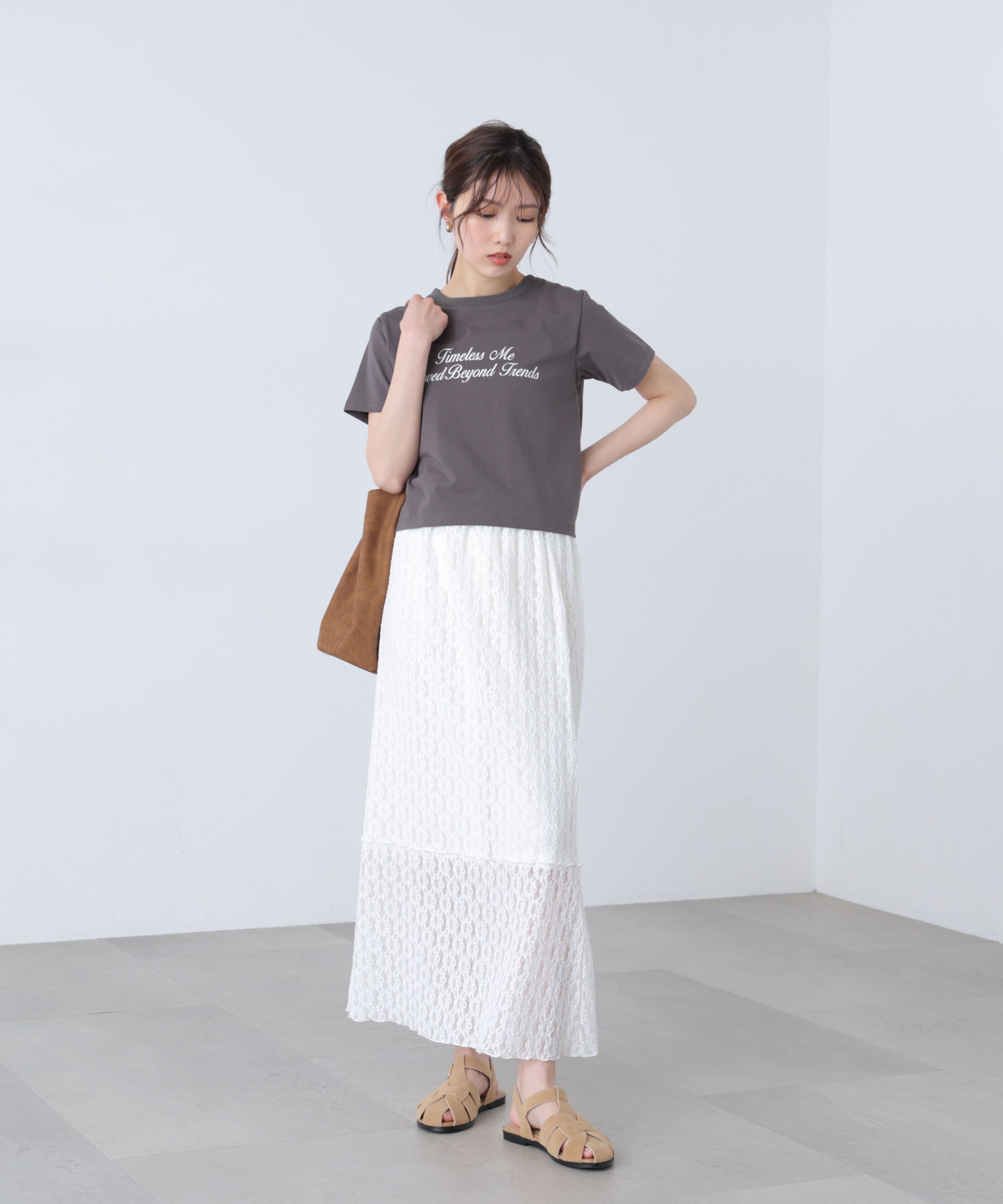  「ロゴプリントコンパクトTシャツ」|Tシャツ・カットソー|