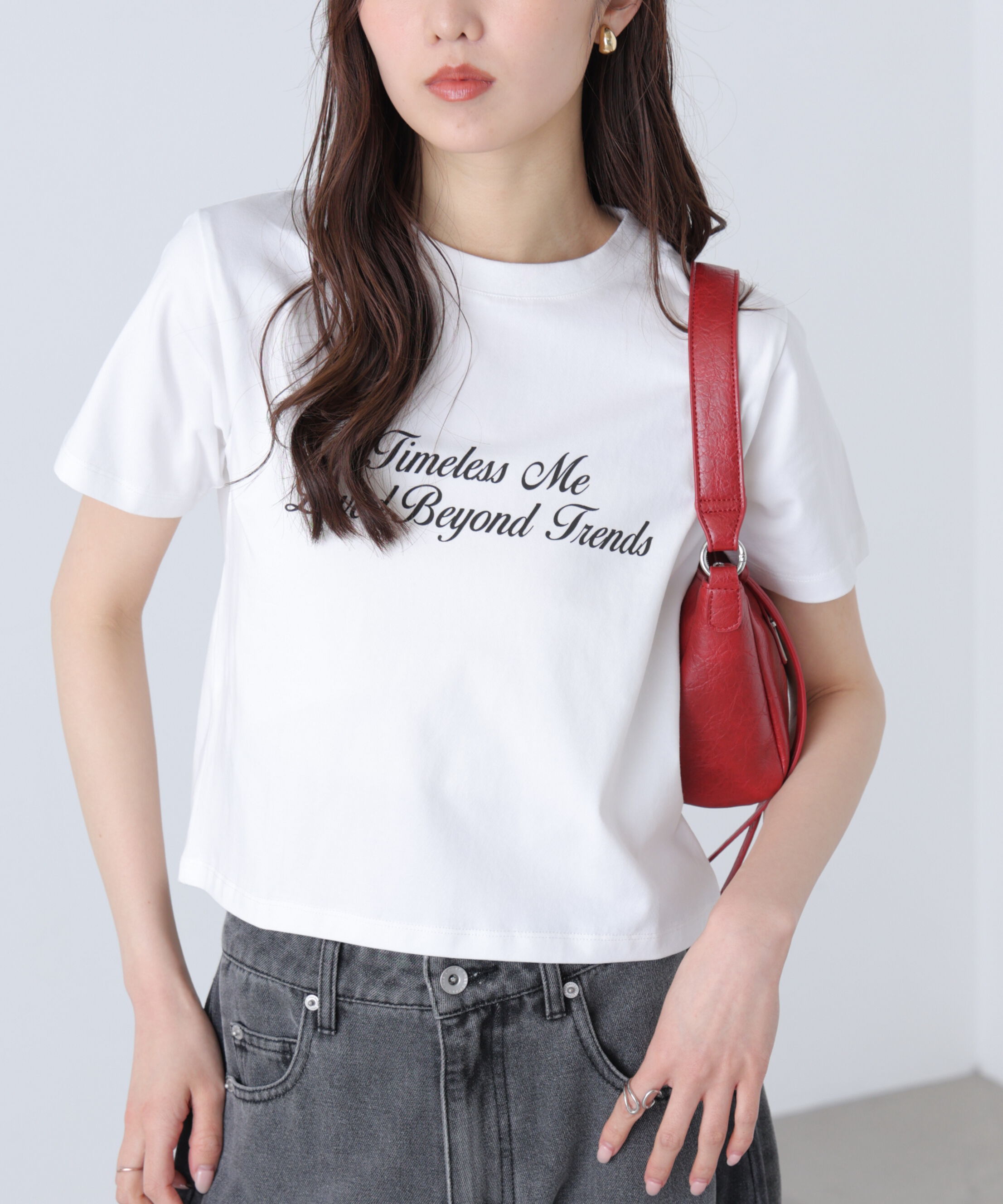  「ロゴプリントコンパクトTシャツ」|Tシャツ・カットソー|