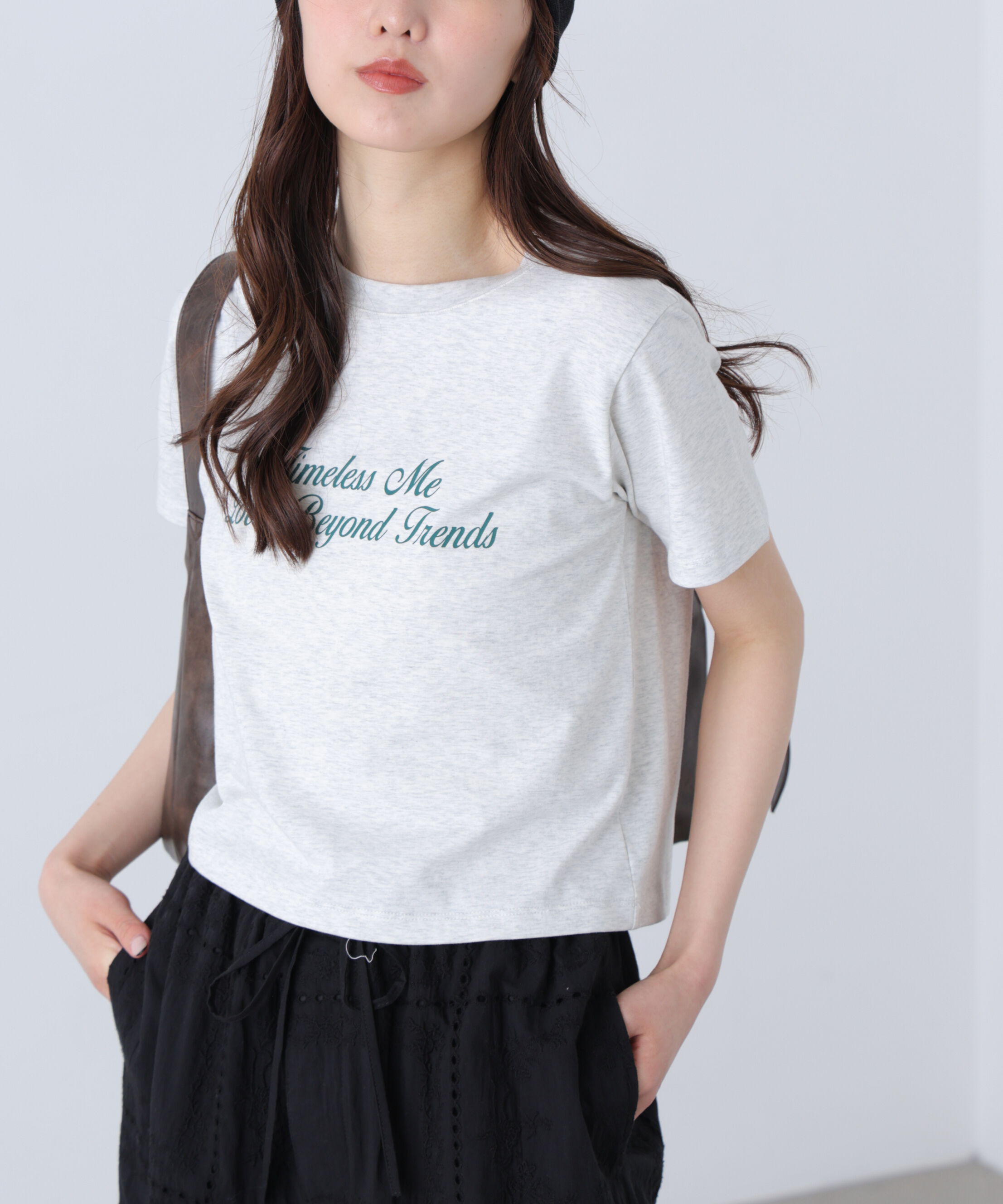  「ロゴプリントコンパクトTシャツ」|Tシャツ・カットソー|
