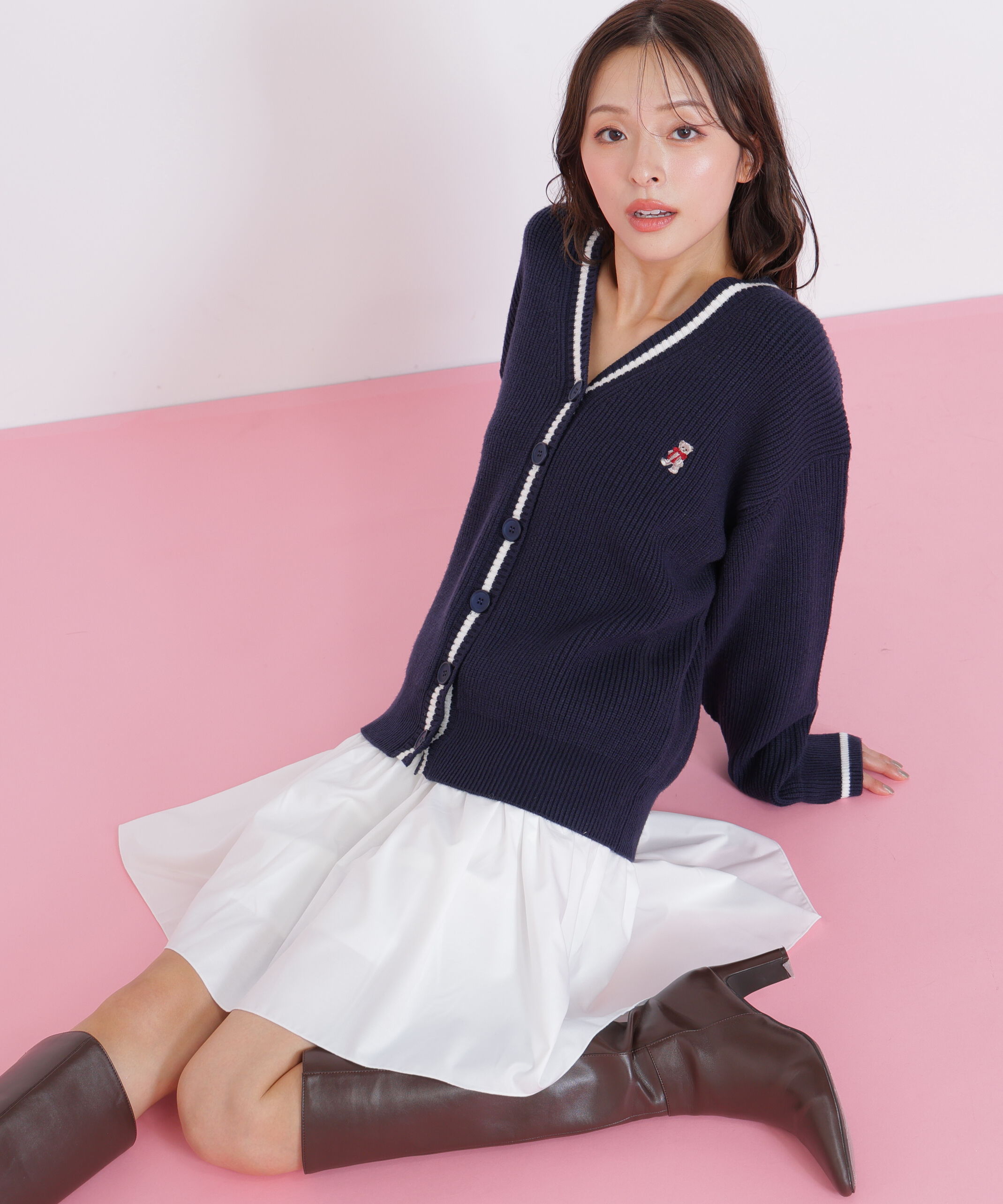  「＜ＢＥＡＲシリーズ＞カーディガンセットアップ」|ワンピース|