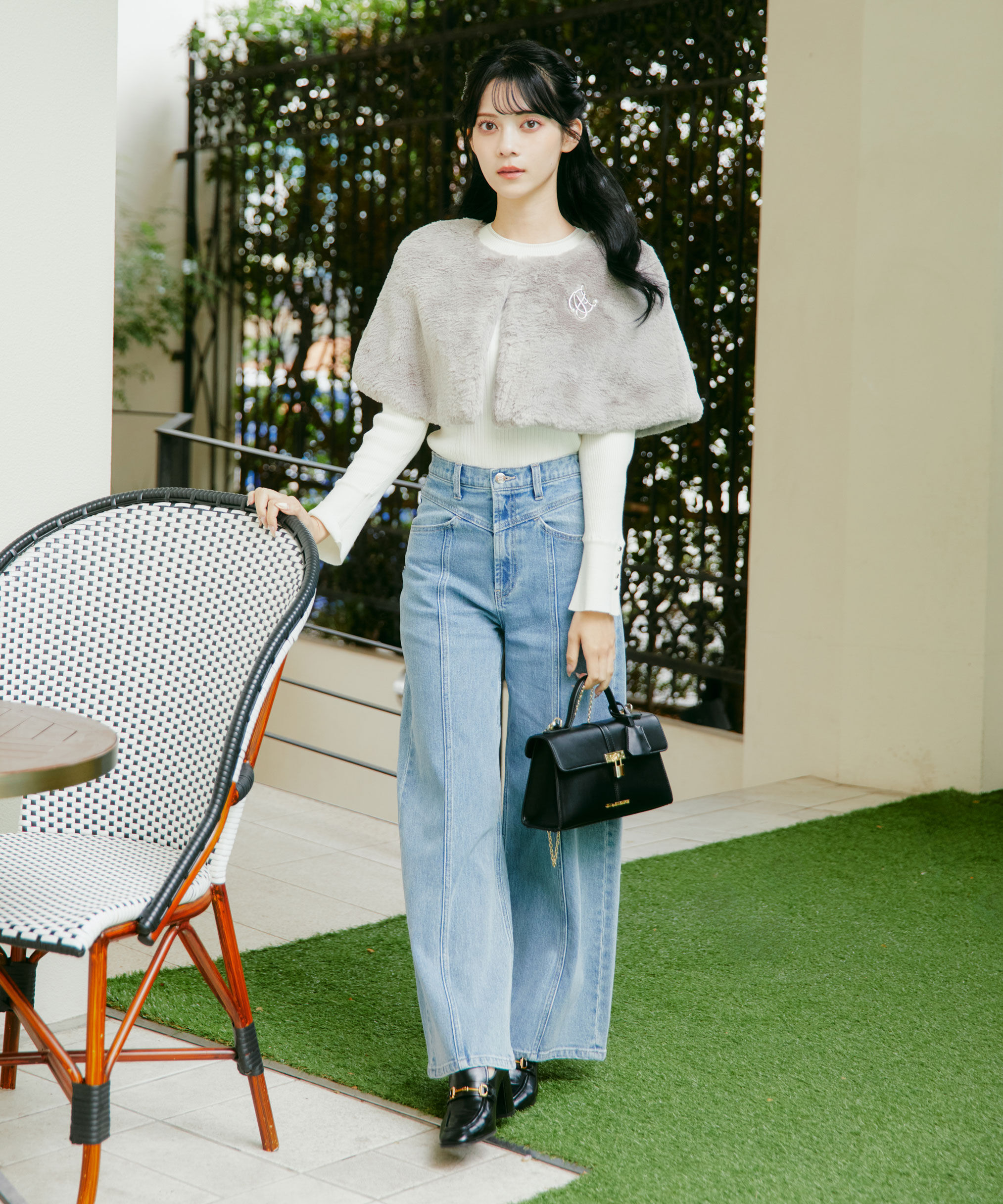  「＜ｍｉｋｕさんコラボ＞フェイクファーケープ」|その他|