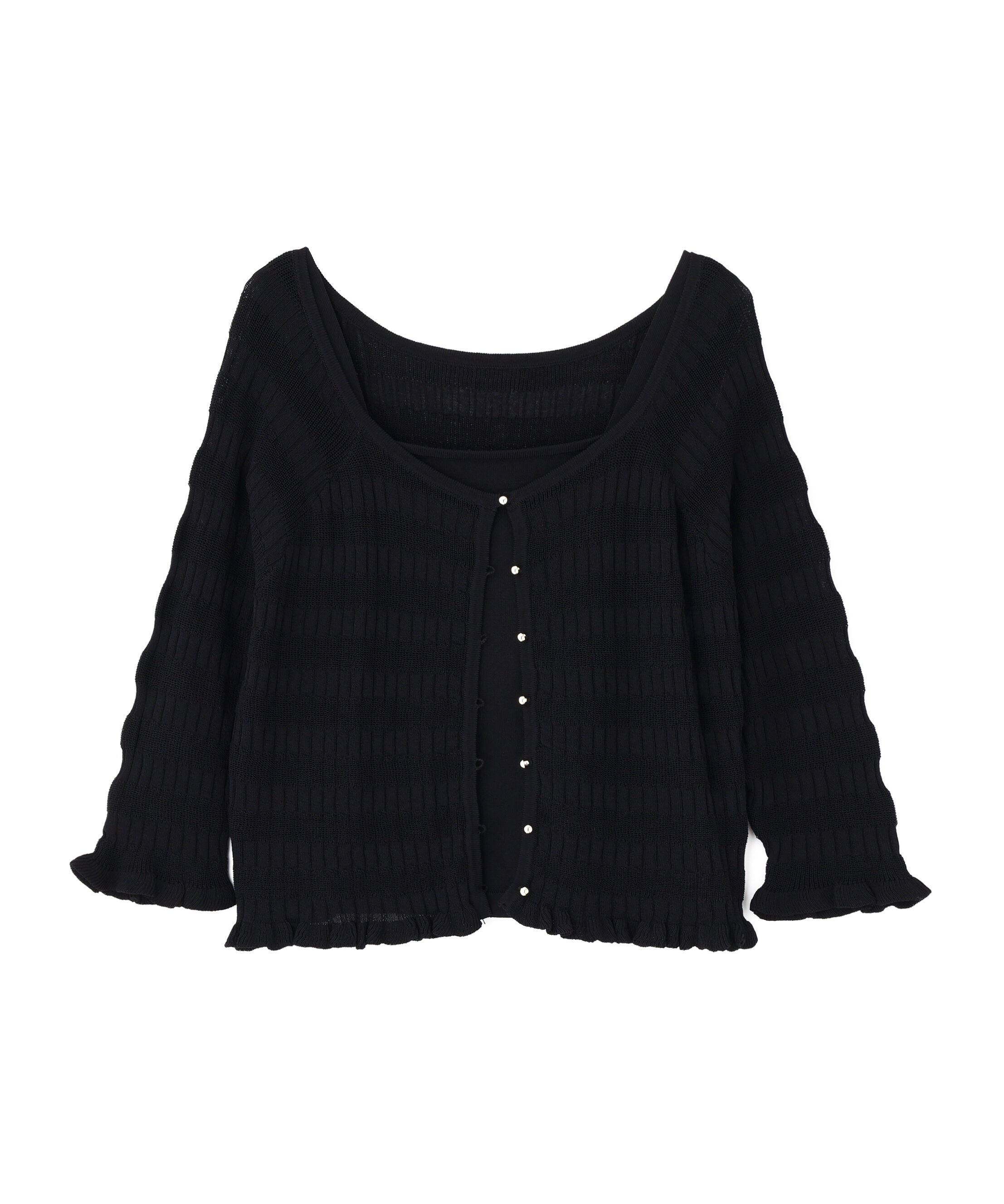 PROPORTION BODY DRESSING「〈接触冷感〉変わり編みニットカーディガン」|ニット・セーター|