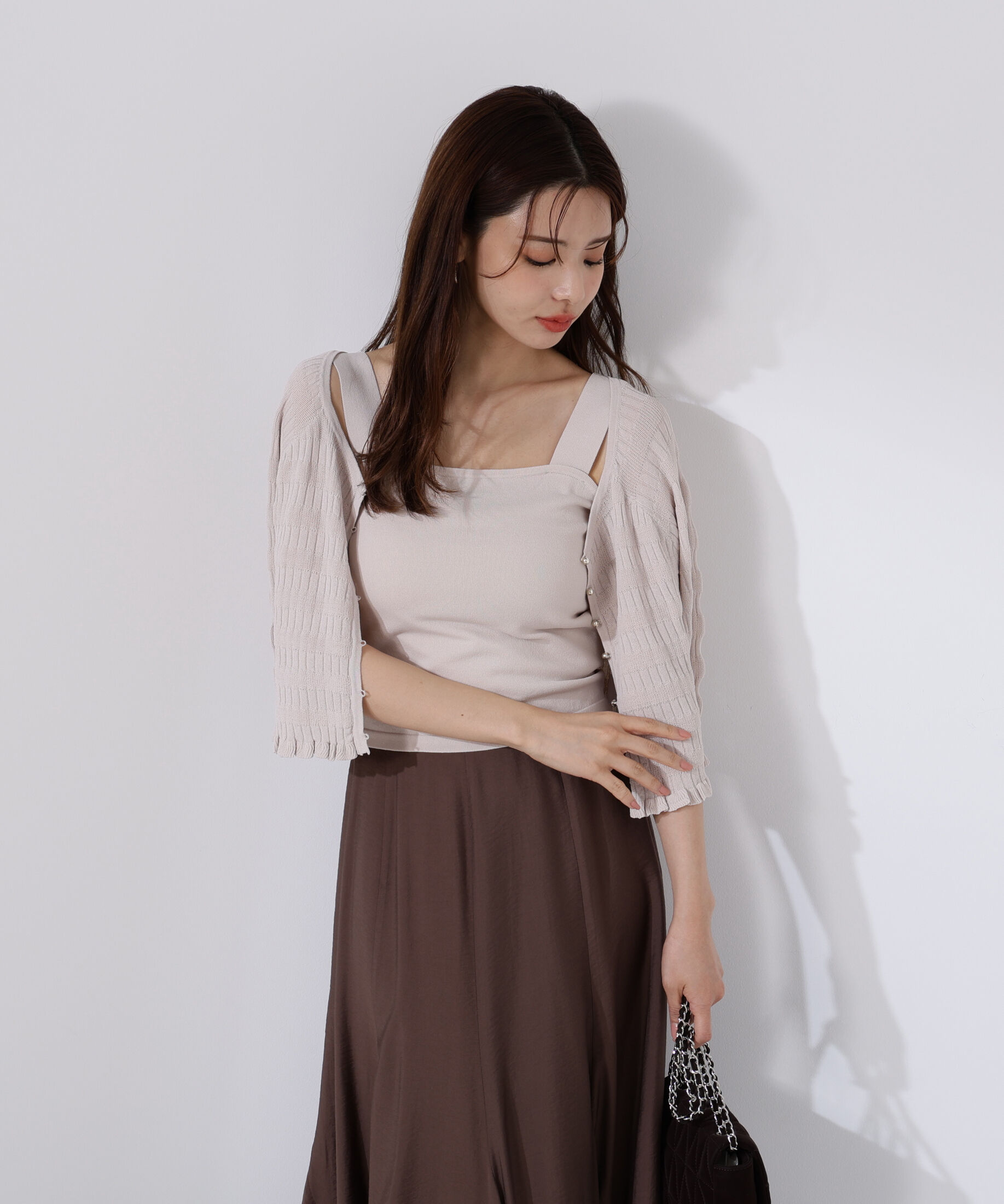 PROPORTION BODY DRESSING「〈接触冷感〉変わり編みニットカーディガン」|ニット・セーター|