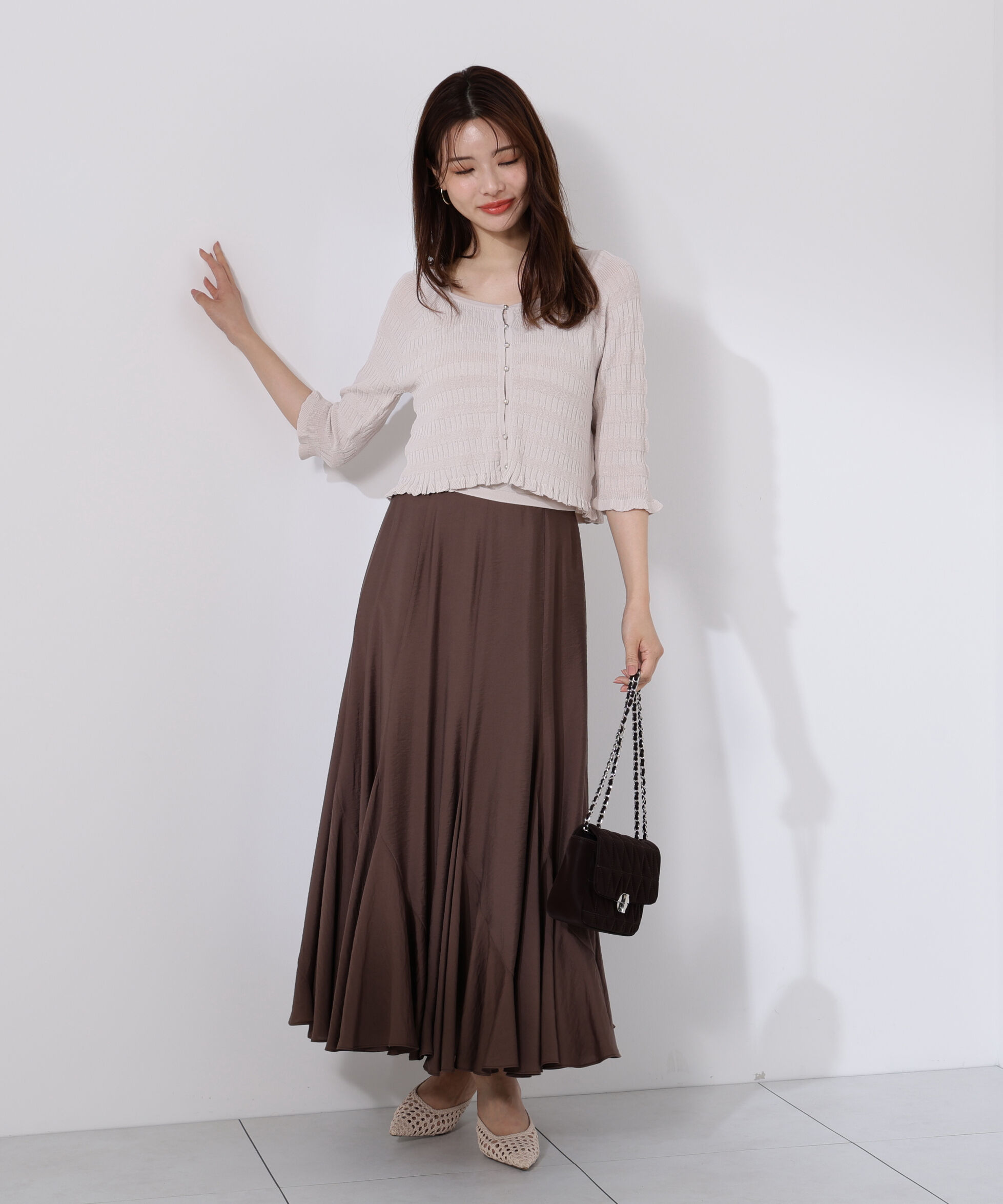 PROPORTION BODY DRESSING「〈接触冷感〉変わり編みニットカーディガン」|ニット・セーター|