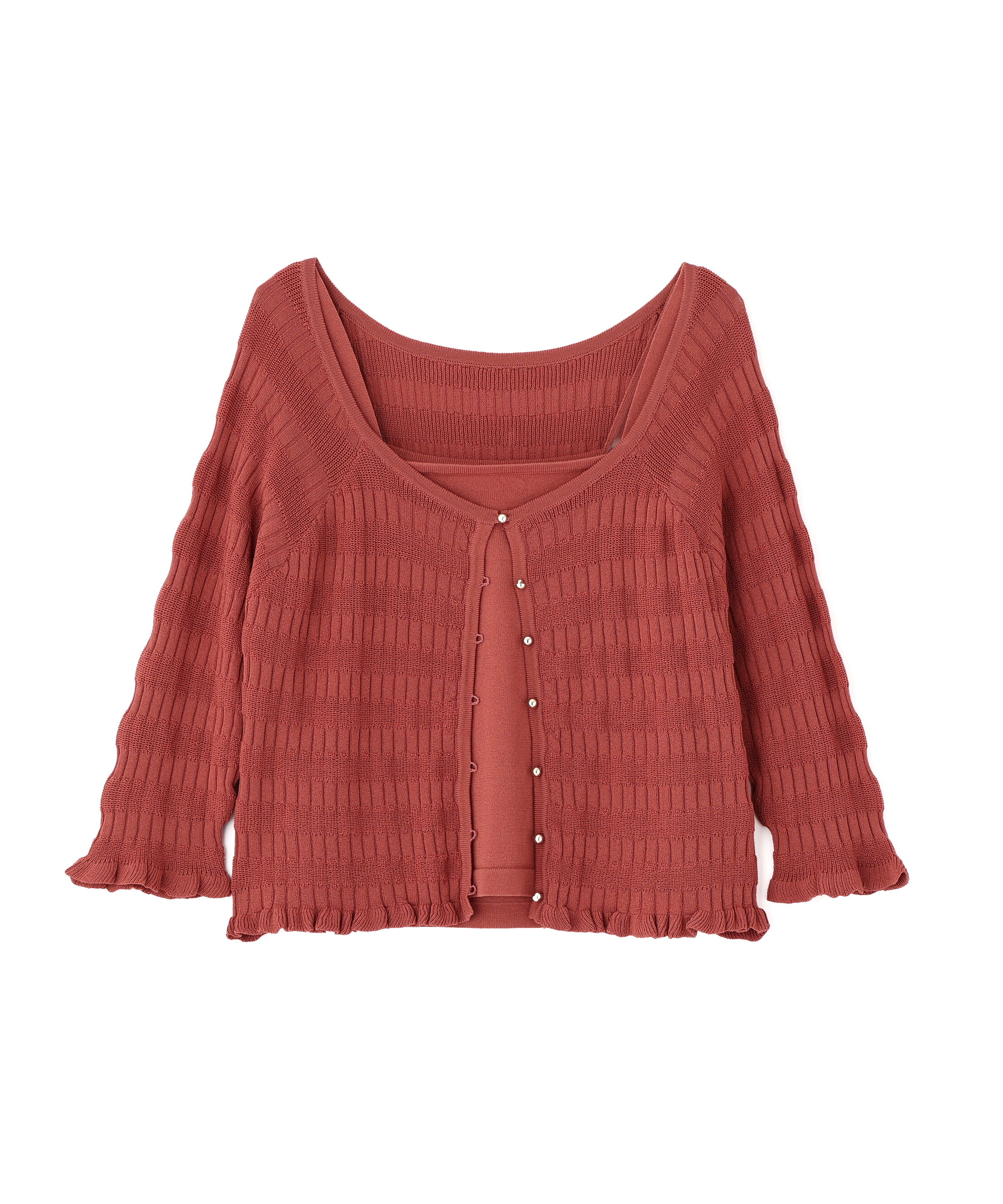 PROPORTION BODY DRESSING「〈接触冷感〉変わり編みニットカーディガン」|ニット・セーター|