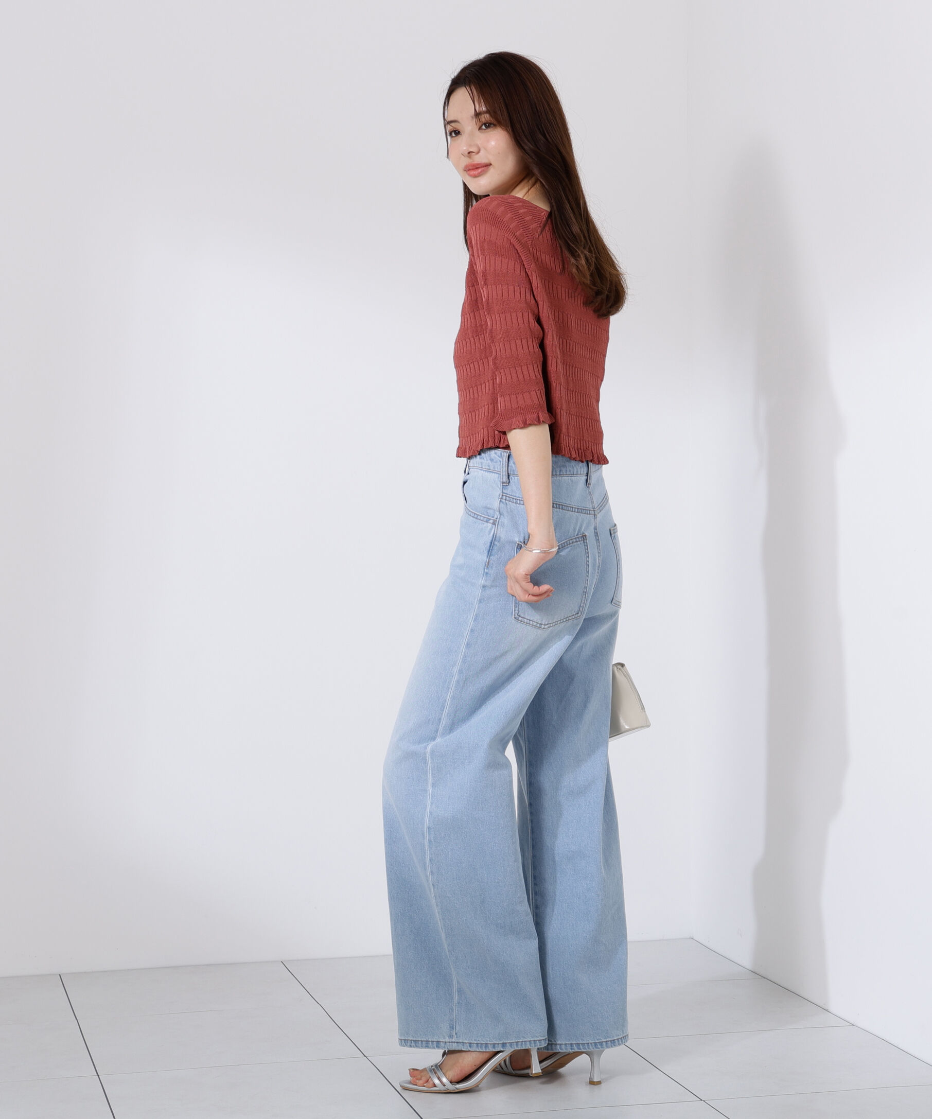 PROPORTION BODY DRESSING「〈接触冷感〉変わり編みニットカーディガン」|ニット・セーター|