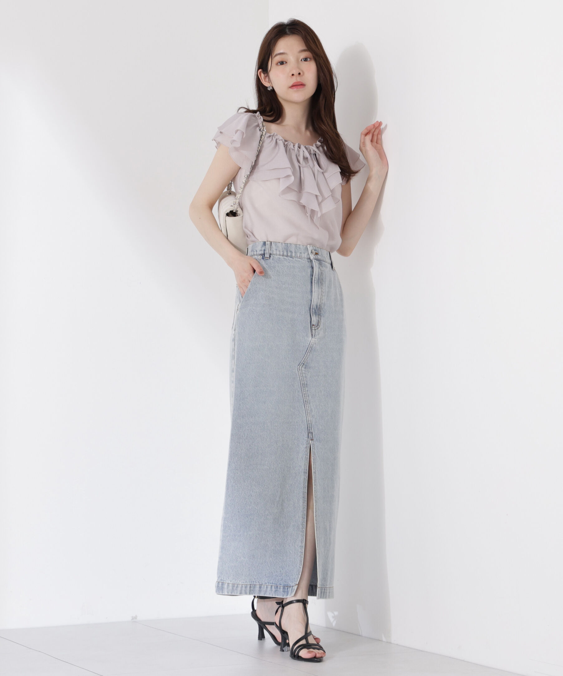 PROPORTION BODY DRESSING「フロントリボンシアーブラウス」|シャツ・ブラウス|