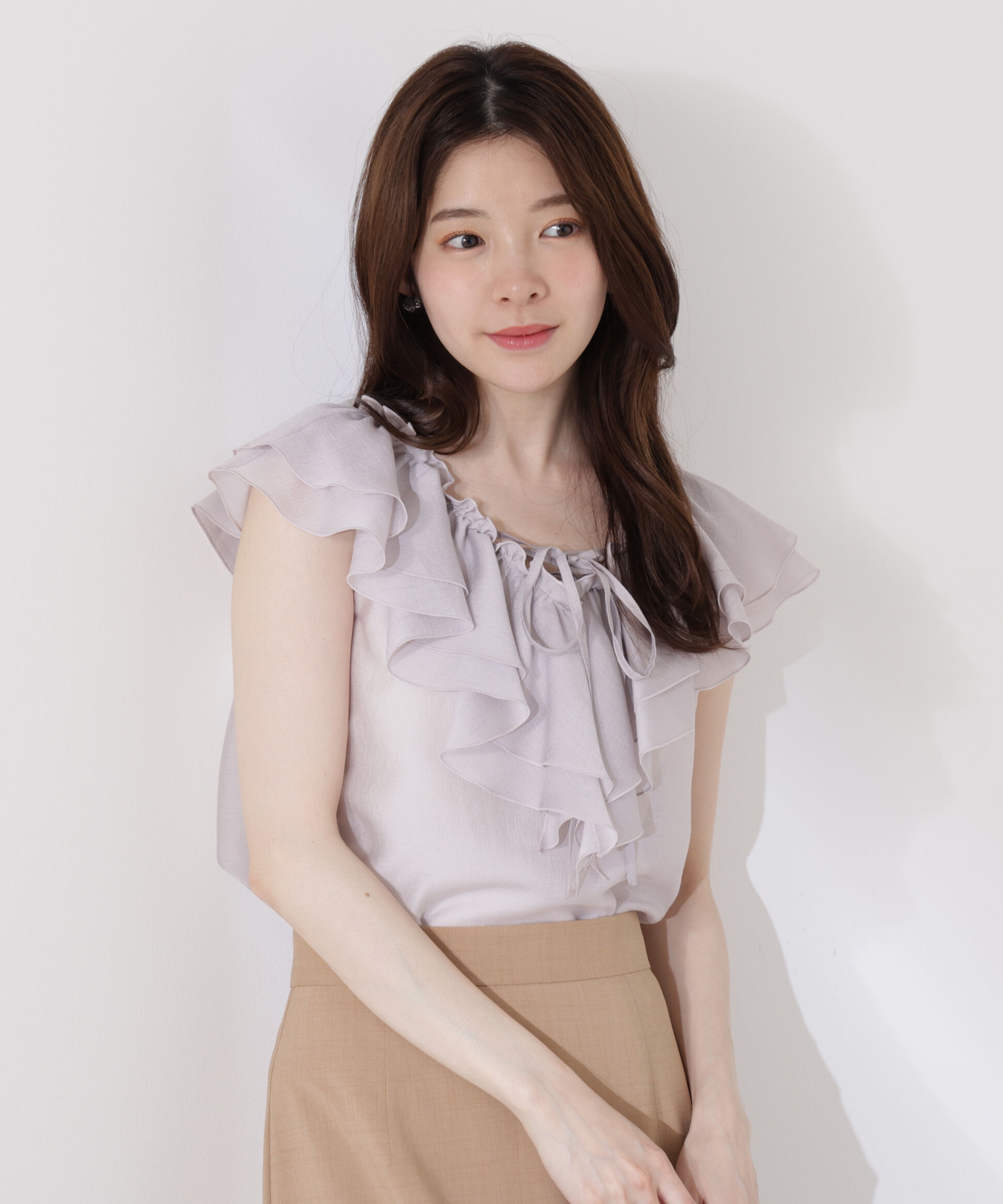 PROPORTION BODY DRESSING「フロントリボンシアーブラウス」|シャツ・ブラウス|