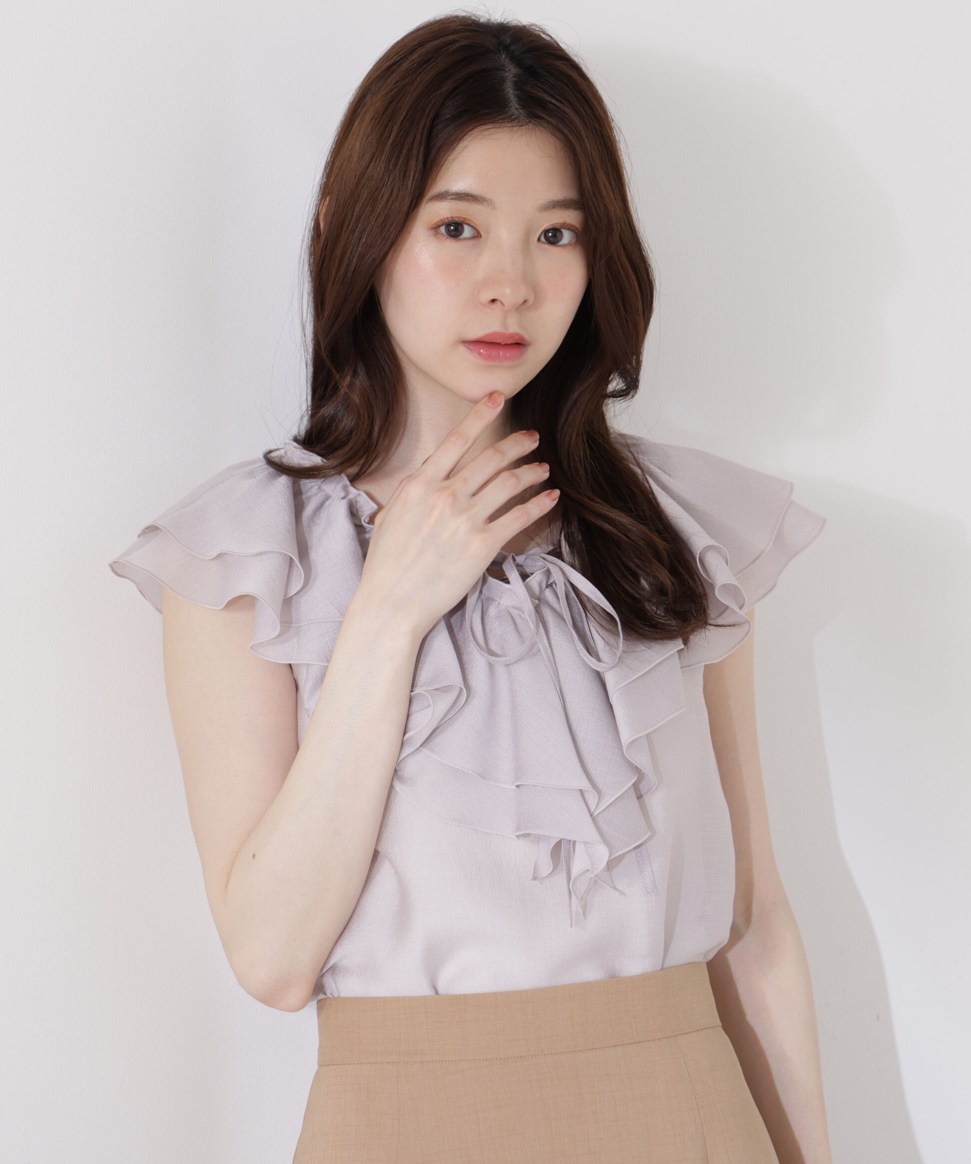 PROPORTION BODY DRESSING「フロントリボンシアーブラウス」|シャツ・ブラウス|