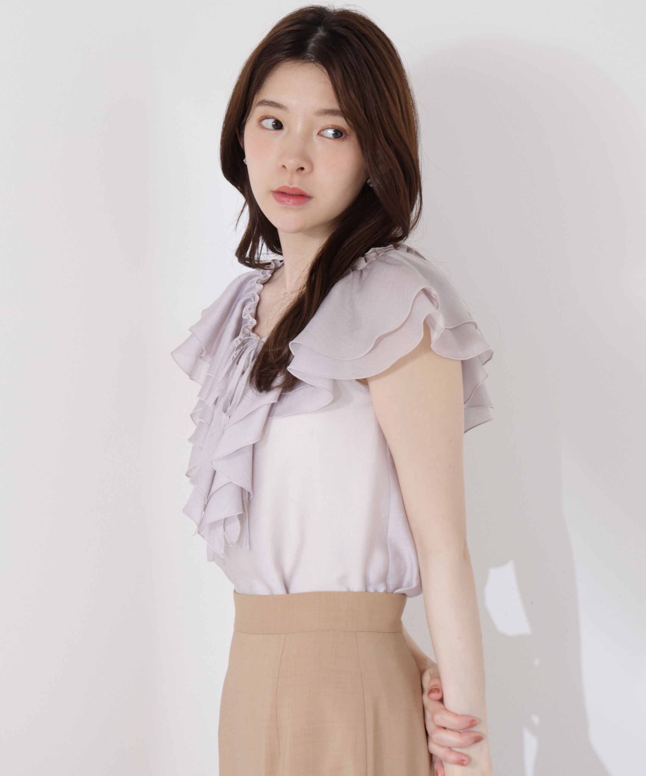 PROPORTION BODY DRESSING「フロントリボンシアーブラウス」|シャツ・ブラウス|