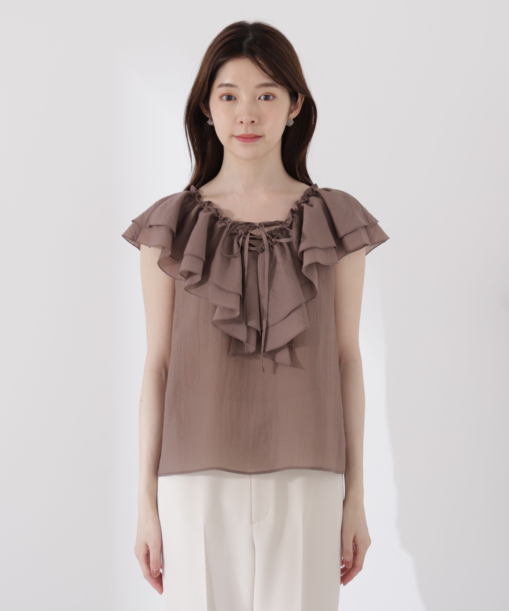 PROPORTION BODY DRESSING「フロントリボンシアーブラウス」|シャツ・ブラウス|