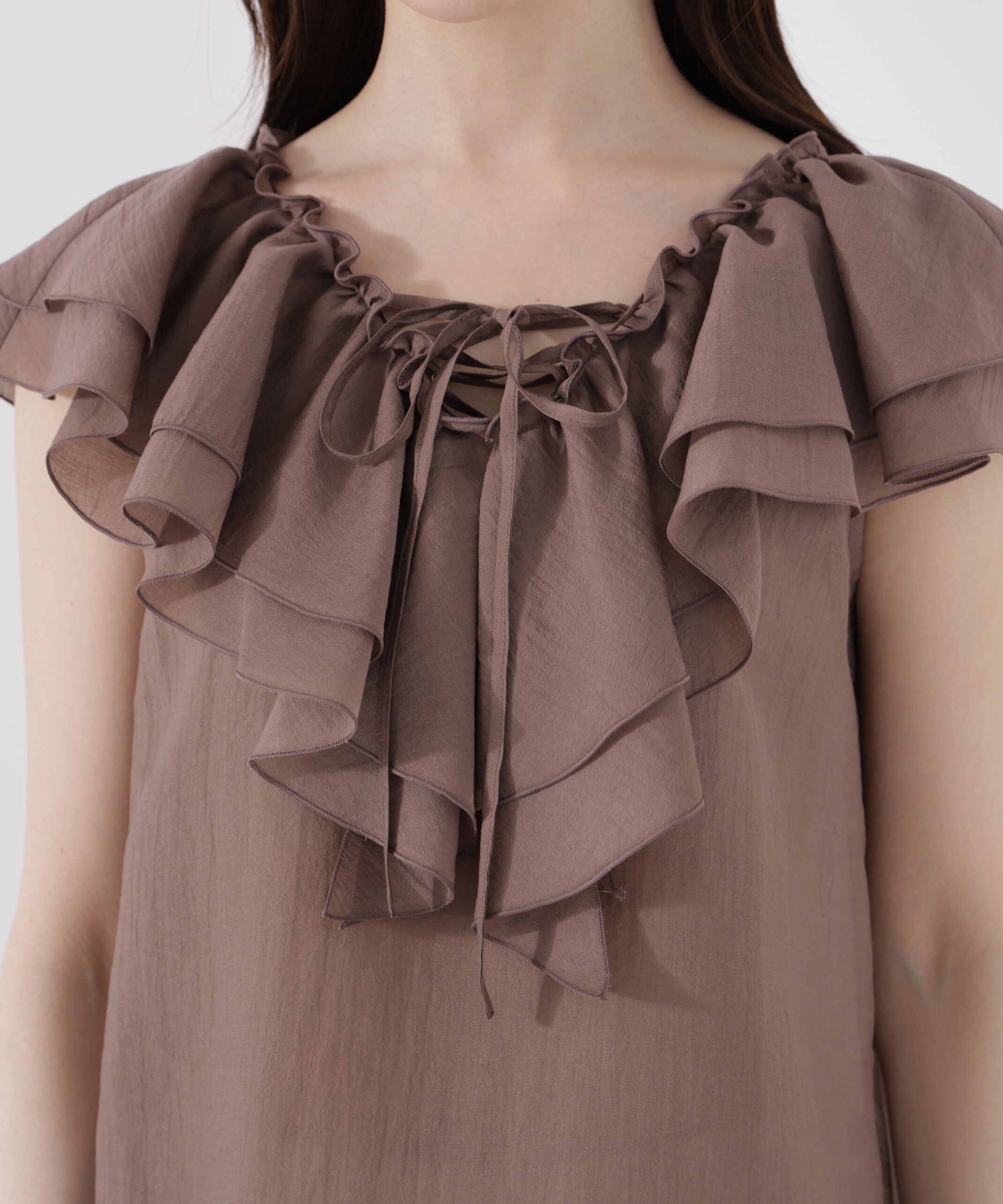 PROPORTION BODY DRESSING「フロントリボンシアーブラウス」|シャツ・ブラウス|