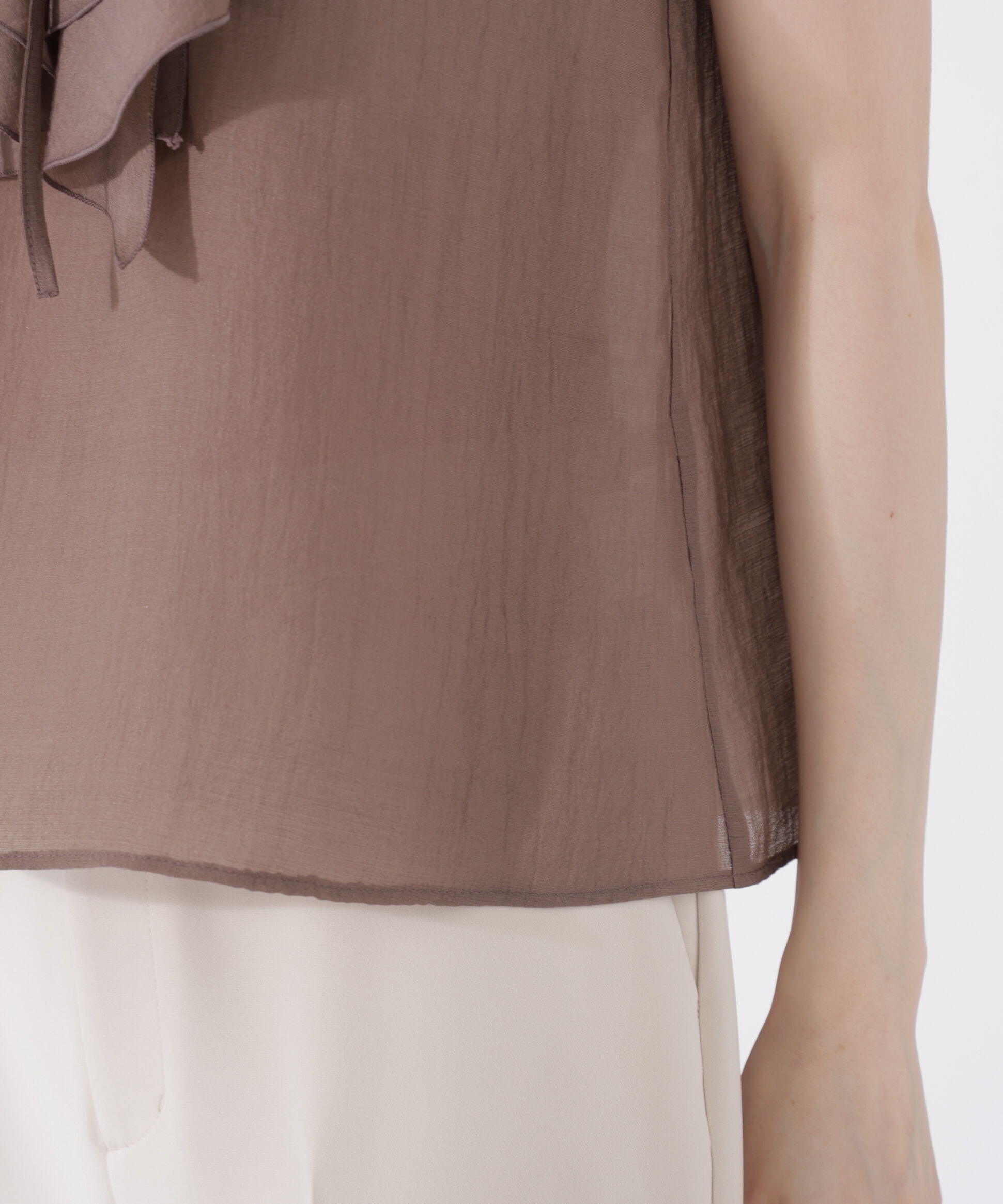 PROPORTION BODY DRESSING「フロントリボンシアーブラウス」|シャツ・ブラウス|