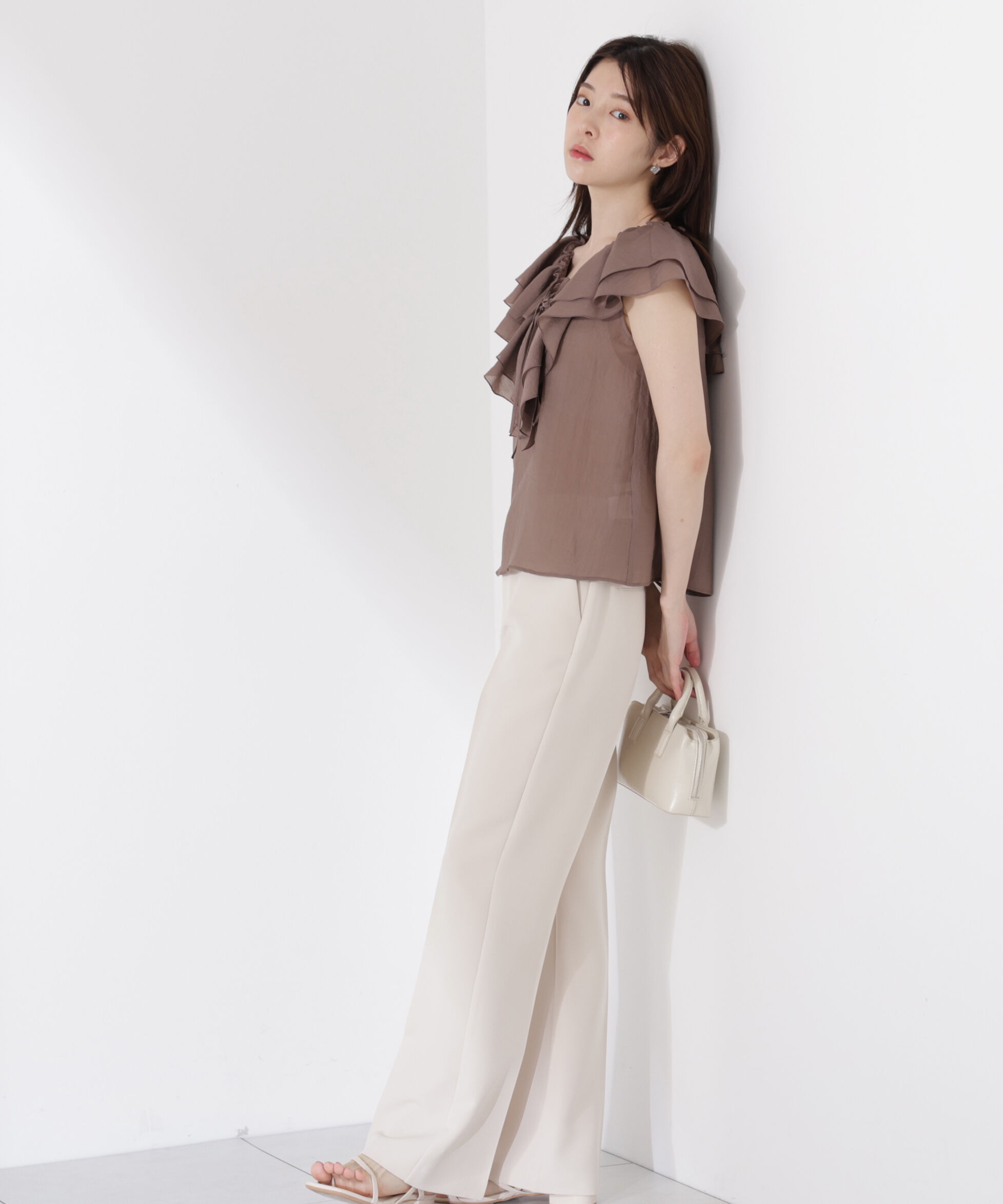 PROPORTION BODY DRESSING「フロントリボンシアーブラウス」|シャツ・ブラウス|