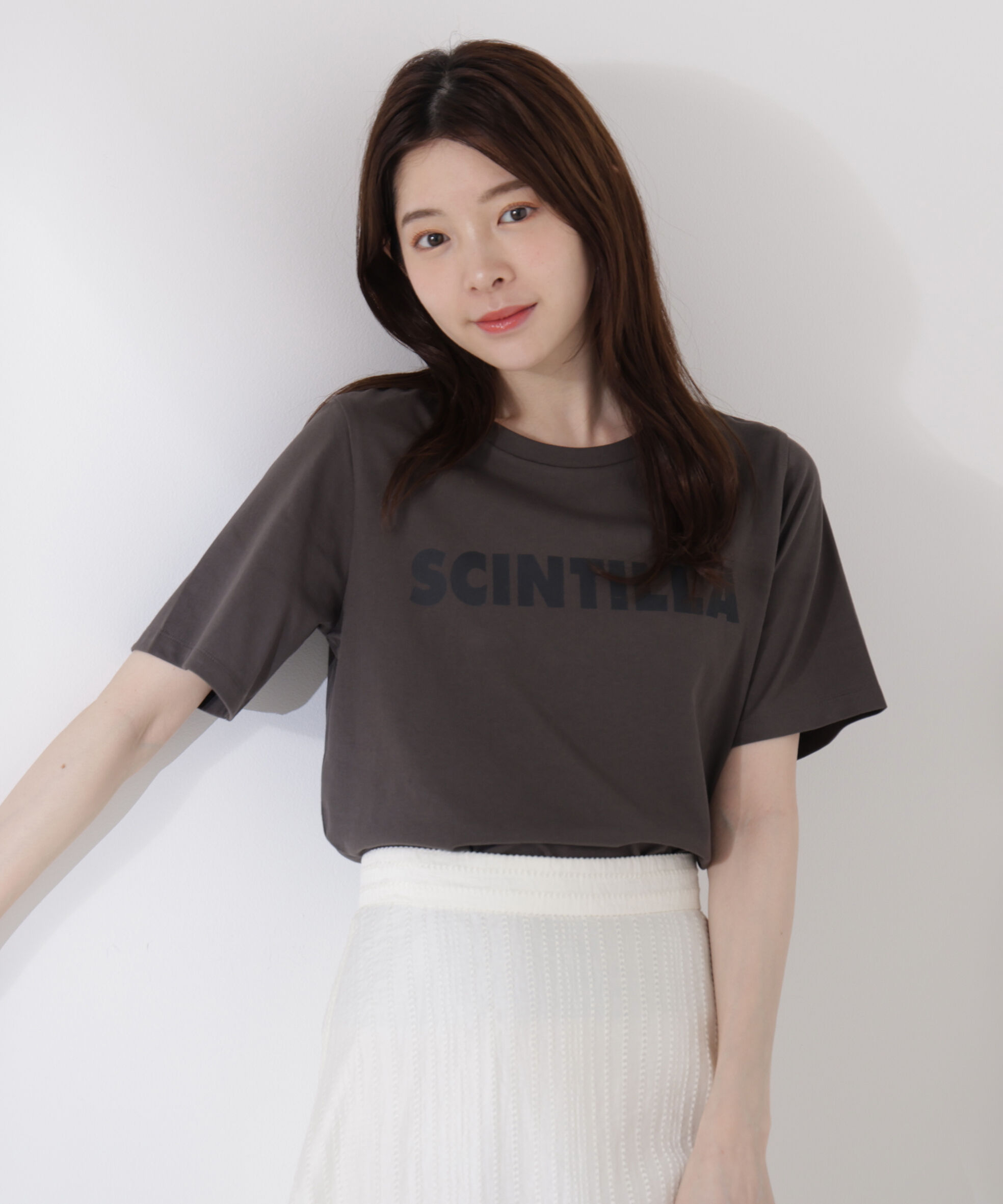 PROPORTION BODY DRESSING「＜ウォッシャブル＞ゴシックロゴTシャツ」|Tシャツ・カットソー|