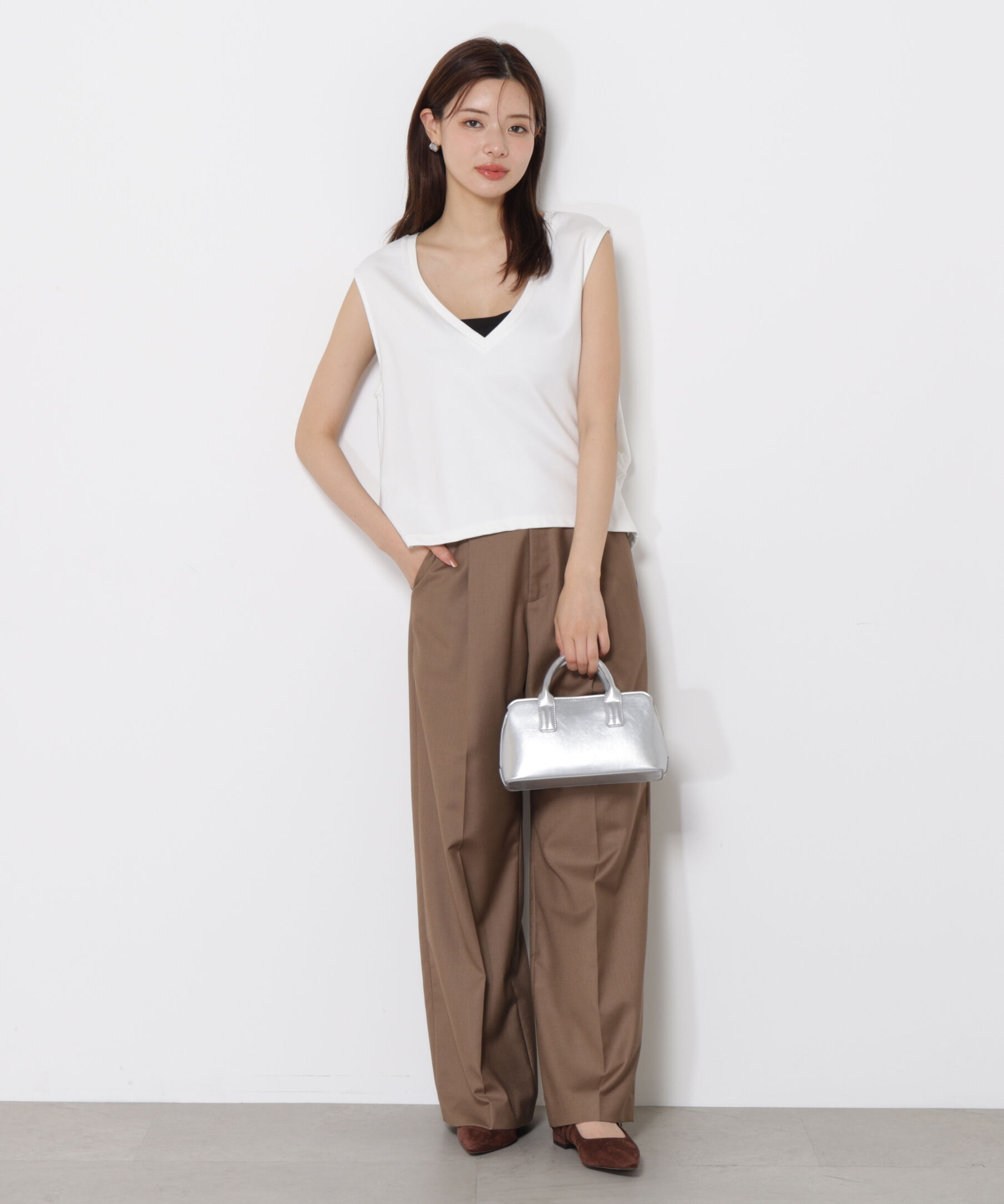 PROPORTION BODY DRESSING「＜ウォッシャブル＞イージーワイドパンツ」|その他|ブラウン