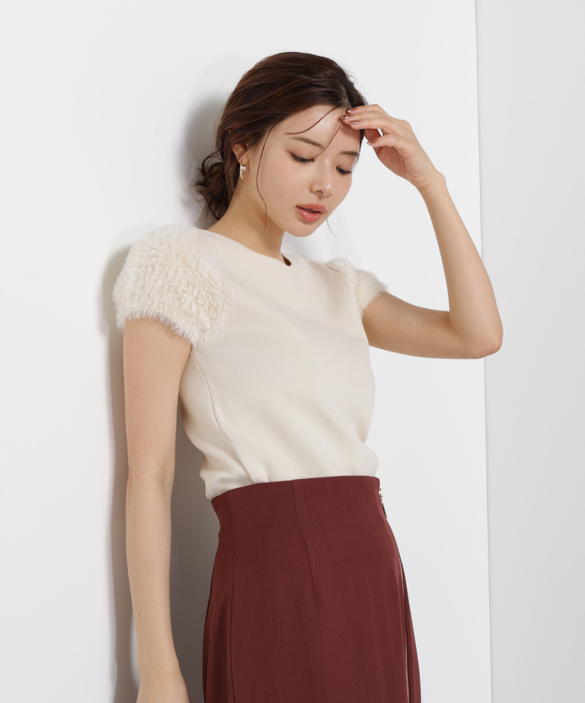 PROPORTION BODY DRESSING「＜ハンドウォッシャブル＞ドッキングスリーブニット」|ニット・セーター|