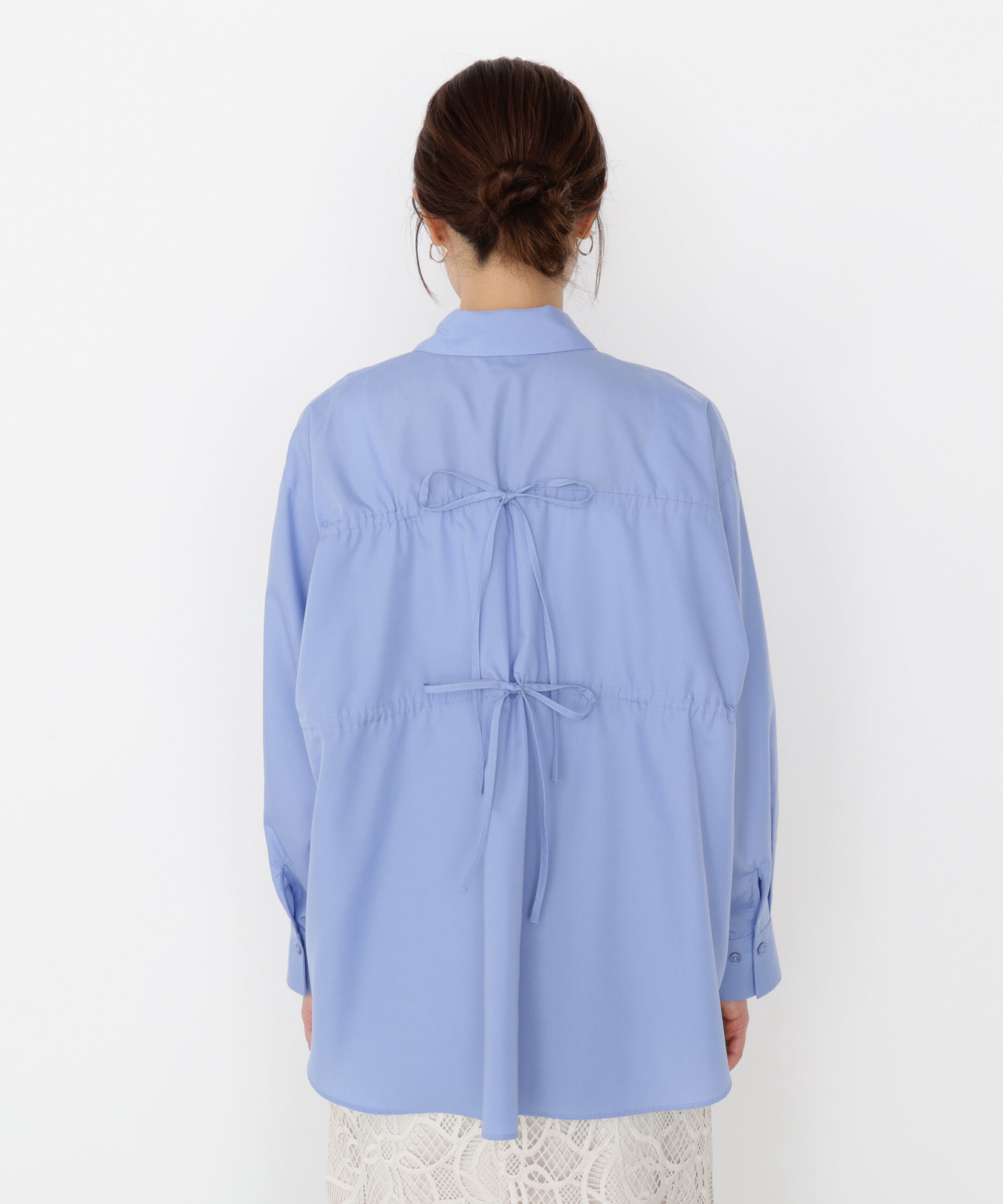 PROPORTION BODY DRESSING「＜ウォッシャブル＞バックリボンシャツ 25AW」|シャツ・ブラウス|